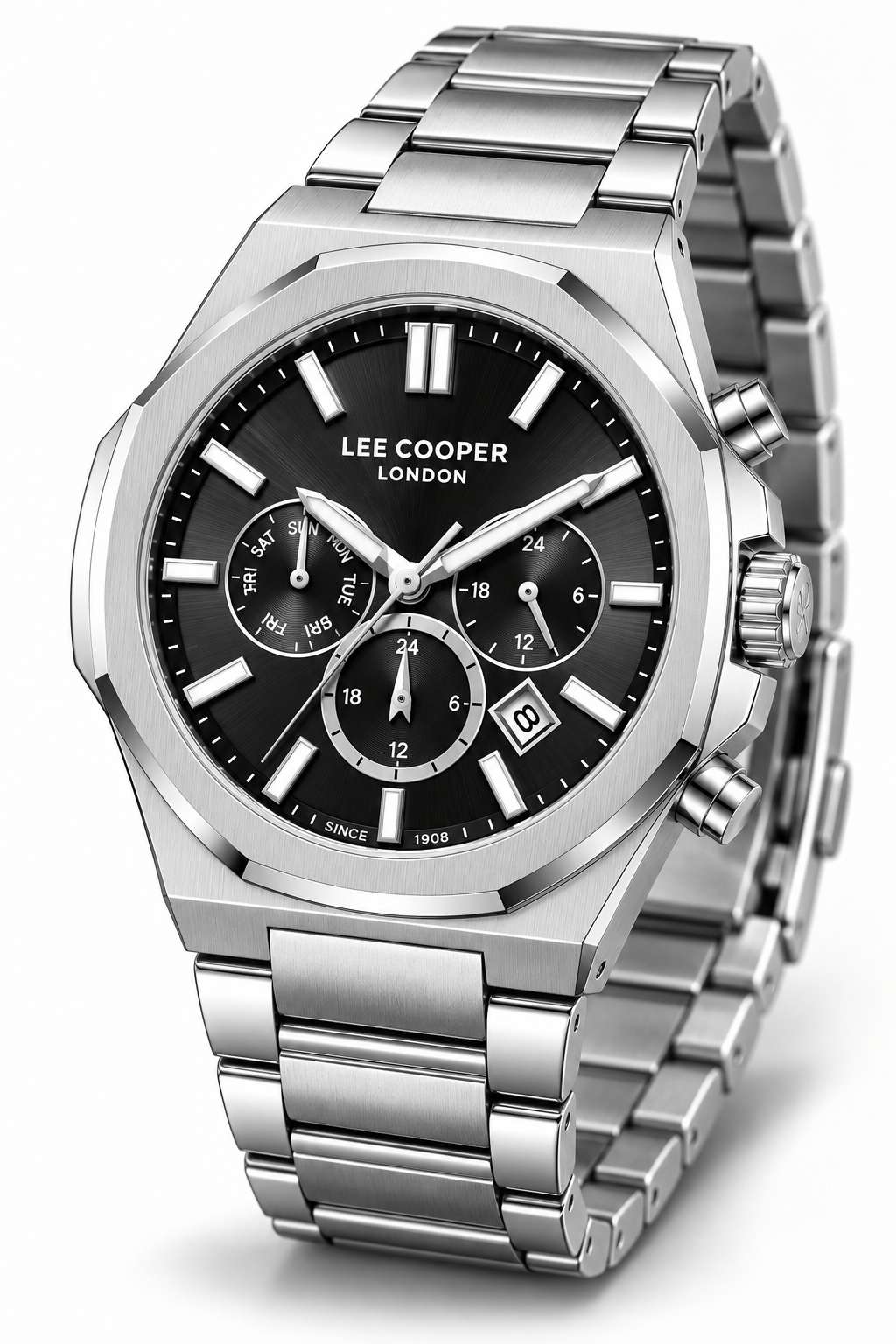 Lee Cooper LC08218.350 Erkek Çelik Kordonlu Quartz Kol Saati