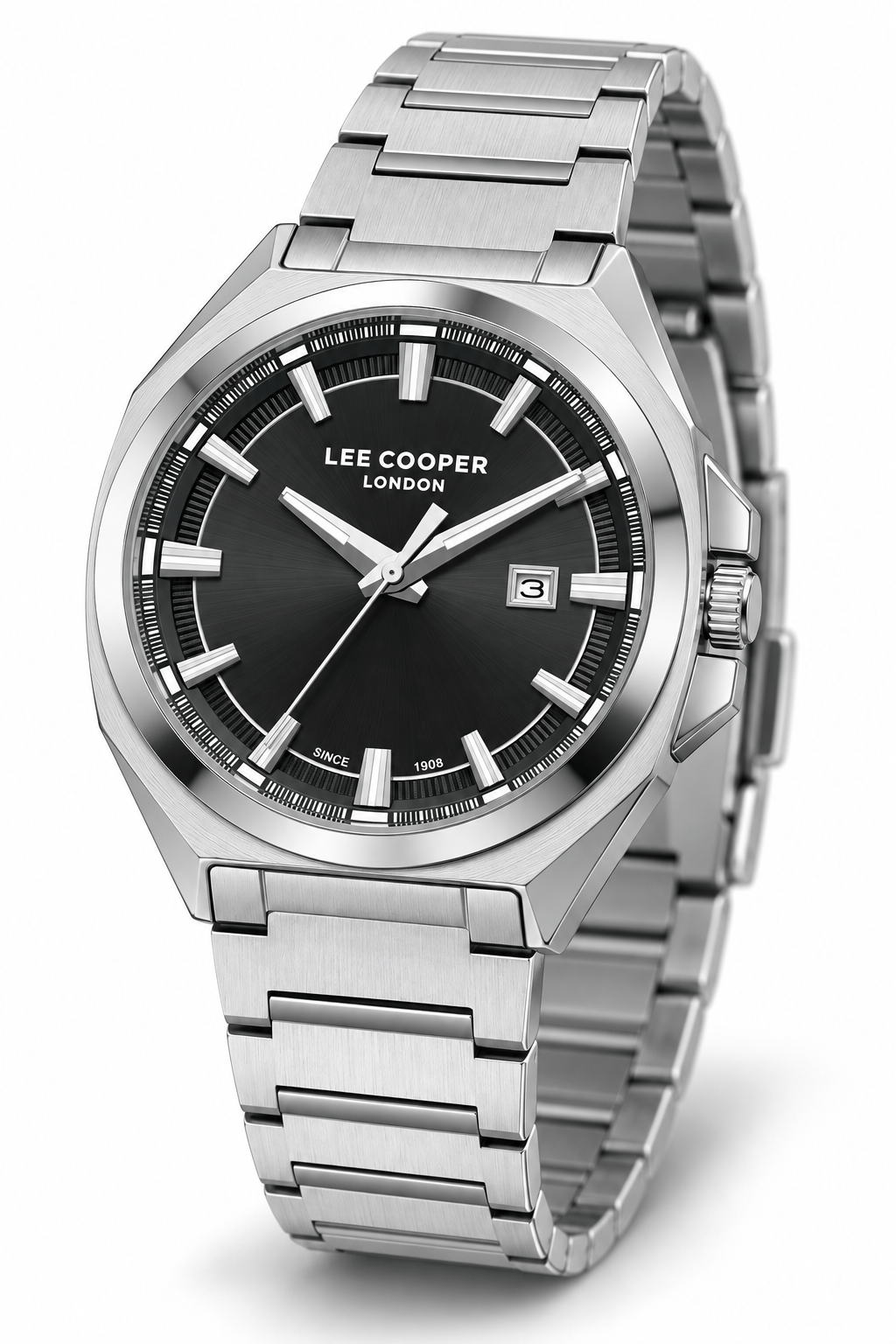 Lee Cooper LC08271.350 Erkek Çelik Kordonlu Quartz Kol Saati