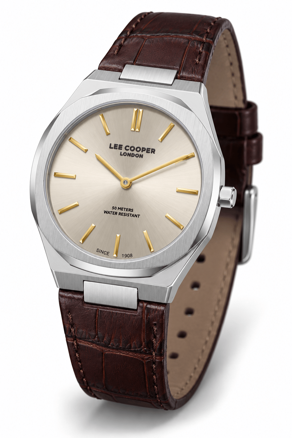 Lee Cooper LC08336.362 Erkek Deri Kordonlu Quartz Kol Saati