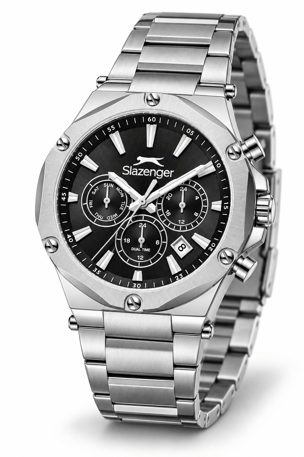 Slazenger SL.09.2501.2.02 Erkek Çelik Kordonlu Quartz Kol Saati