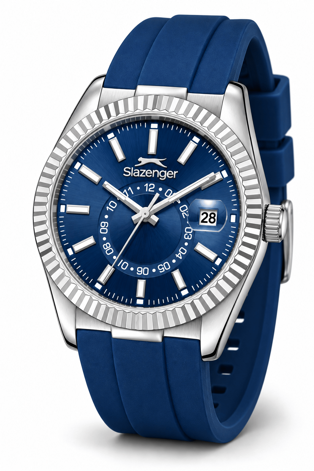 Slazenger SL.09.2514.1.02 Erkek Silikon Kordonlu Quartz Kol Saati