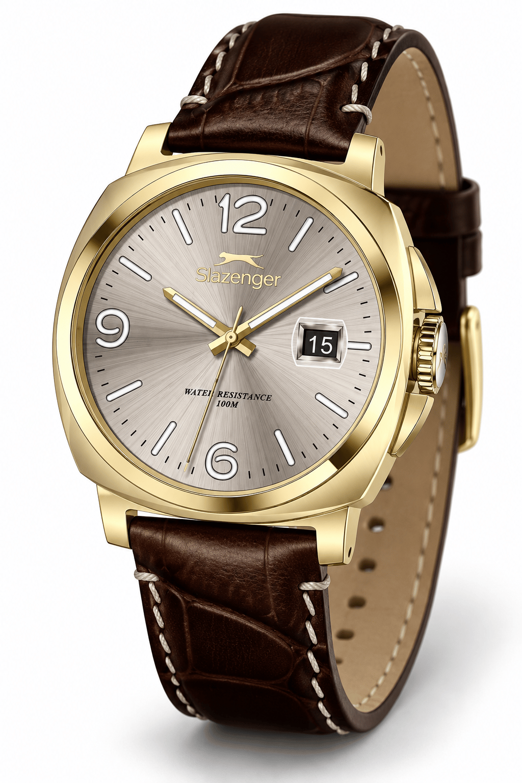 Slazenger SL.09.2656.1.130 Erkek Deri Kordonlu Quartz Kol Saati