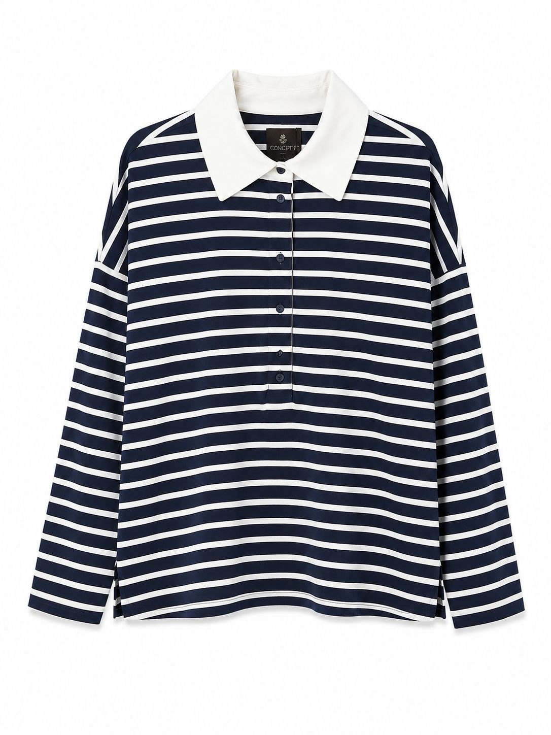 İnce Polo Yaka Sweat Lacivert