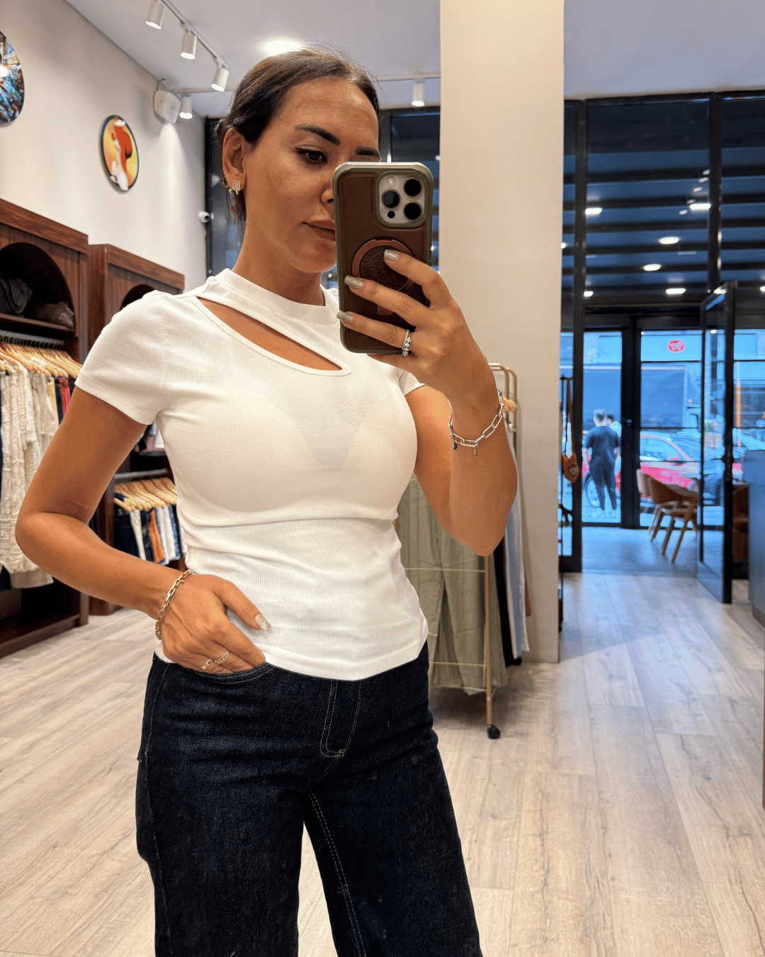 KAROL 4693 ÖNÜ AÇIK BLUZ