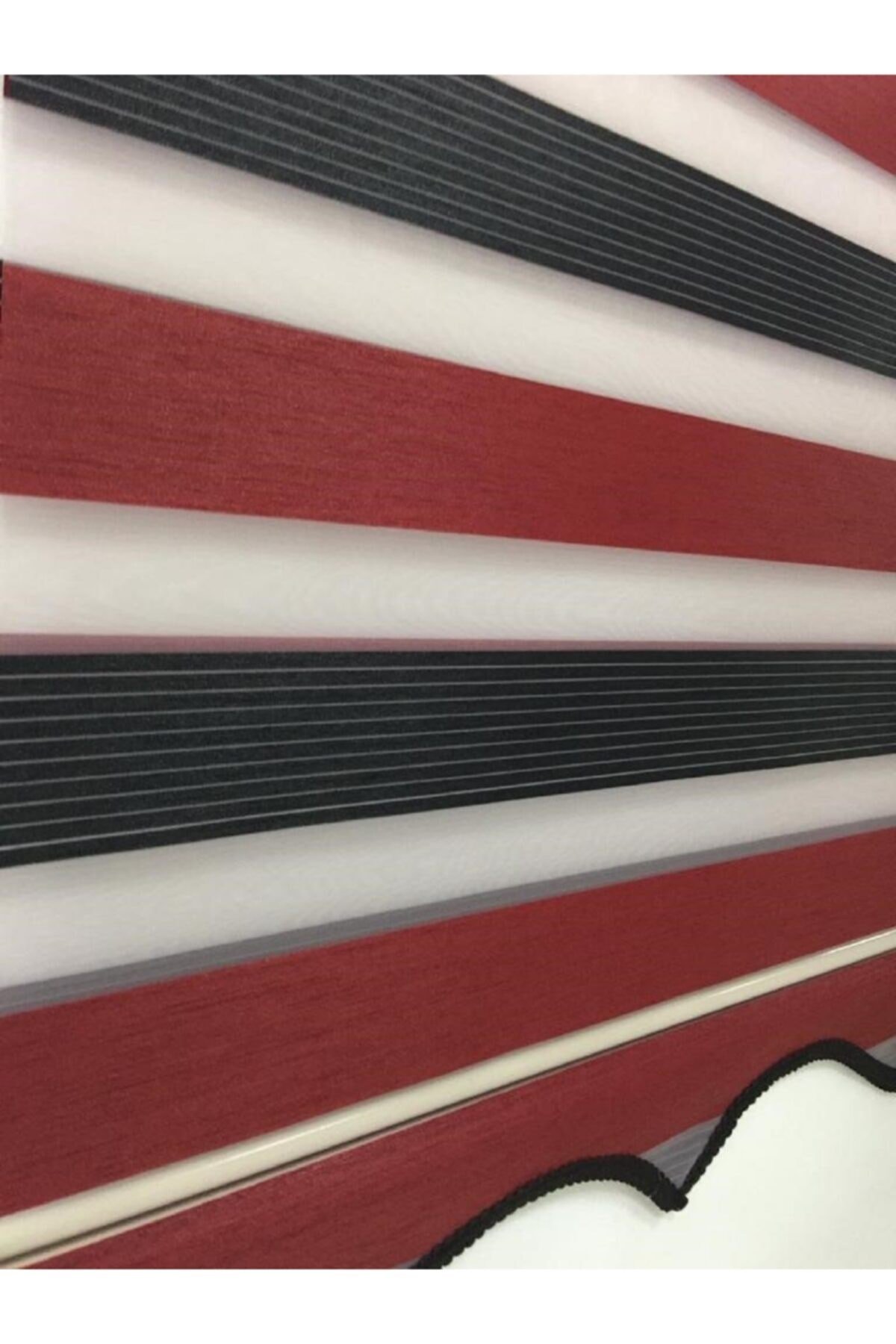 Stor Perde Kırmızı Siyah Zebra Perde
