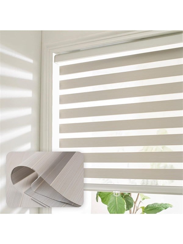 Zebra Perde Modelleri Krem Zebra Perde – Özel Ölçü