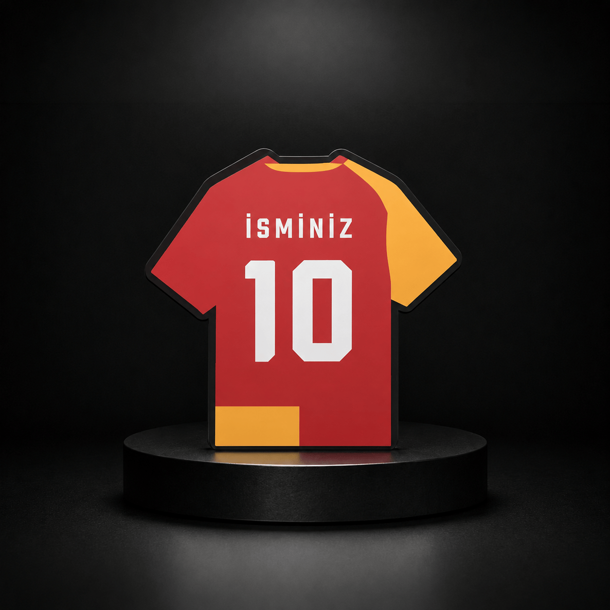 Kişiye Özel Sarı Kırmızı Taraftar Lightbox
