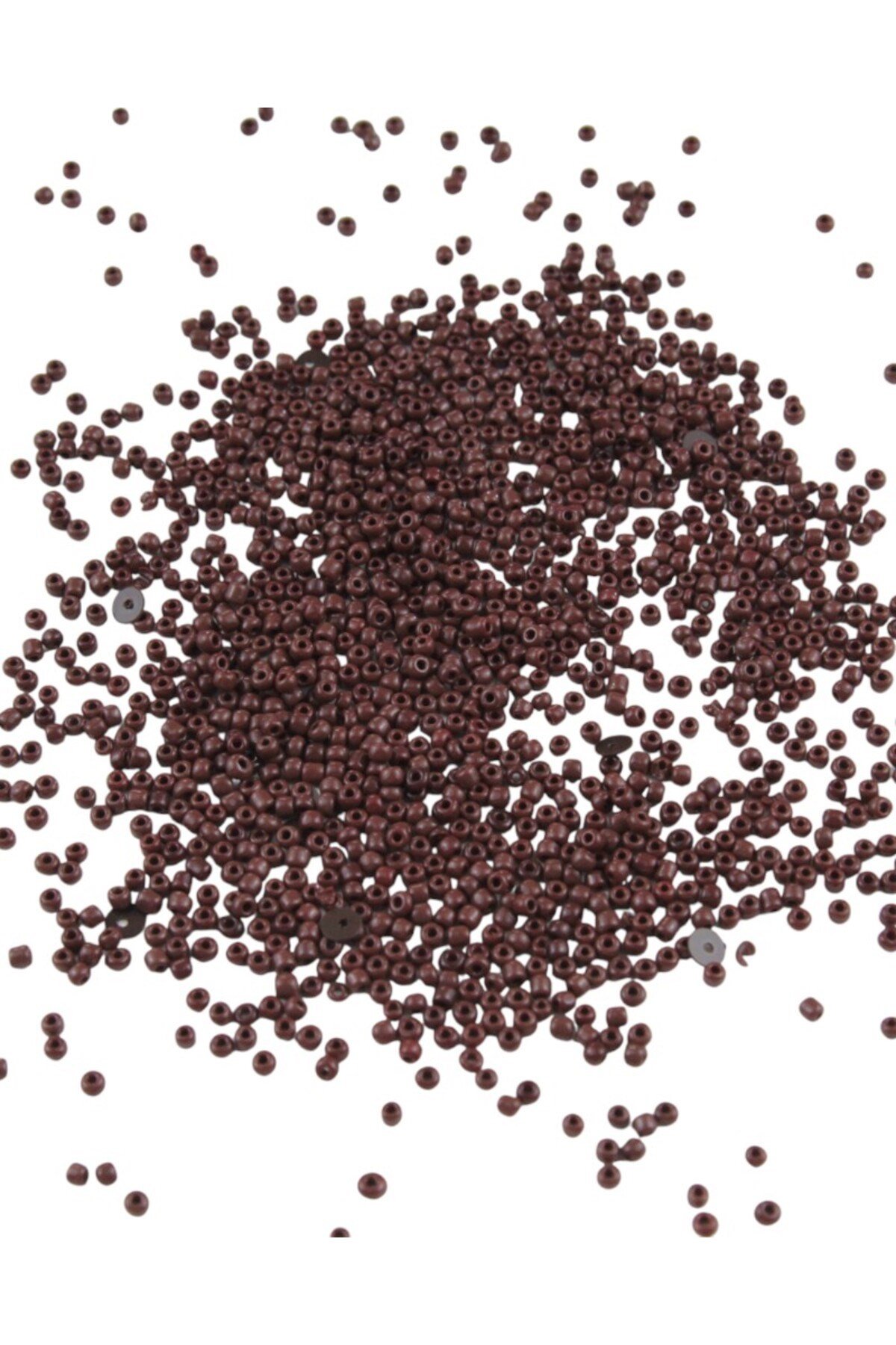 08 Kum 3 mm Kaplama Kahverengi Boncuk (100 Gr 6000 Adet)