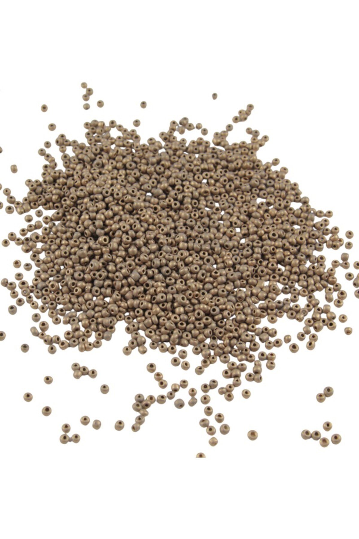 08 Kum 3 mm Mat Açık Metalik Bronz Boncuk (90 Gr )