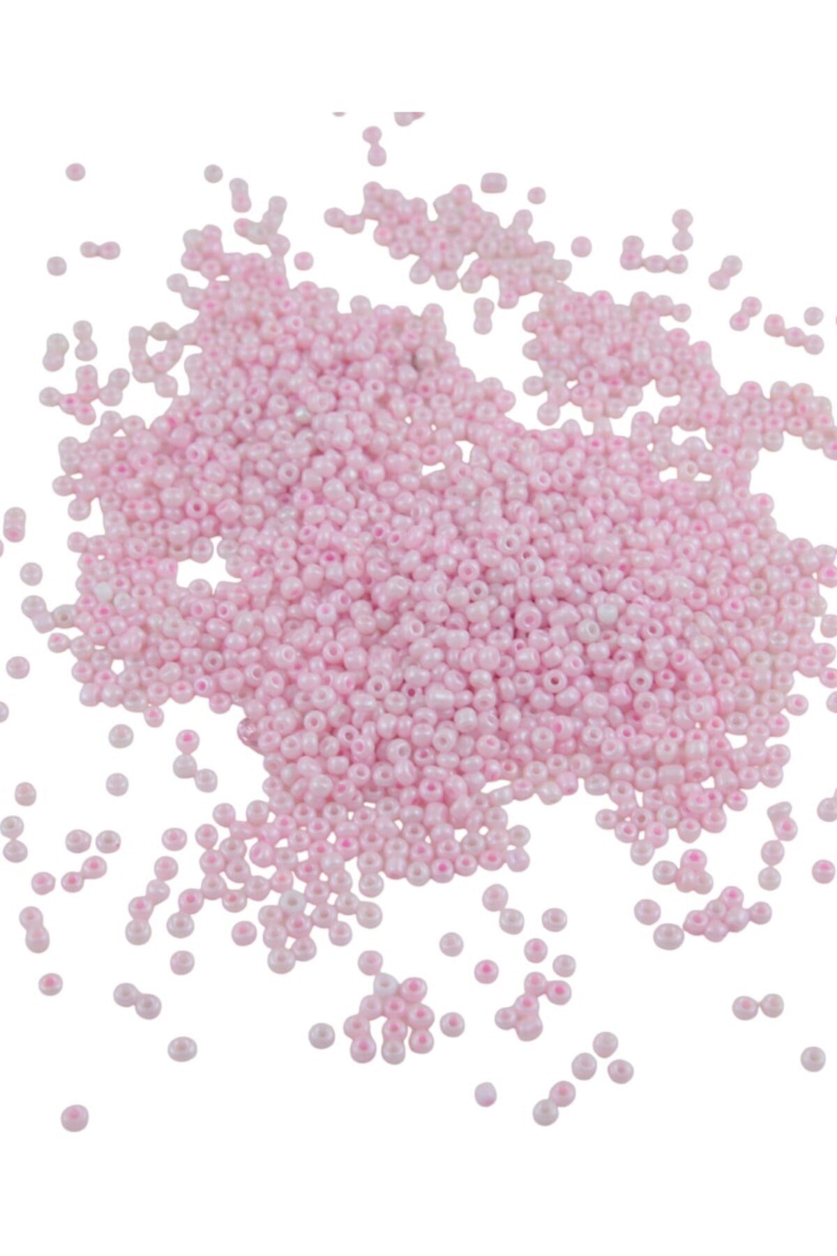 08 Kum Açık Pembe 3 mm Boncuk (100 Gr 6000 Adet)