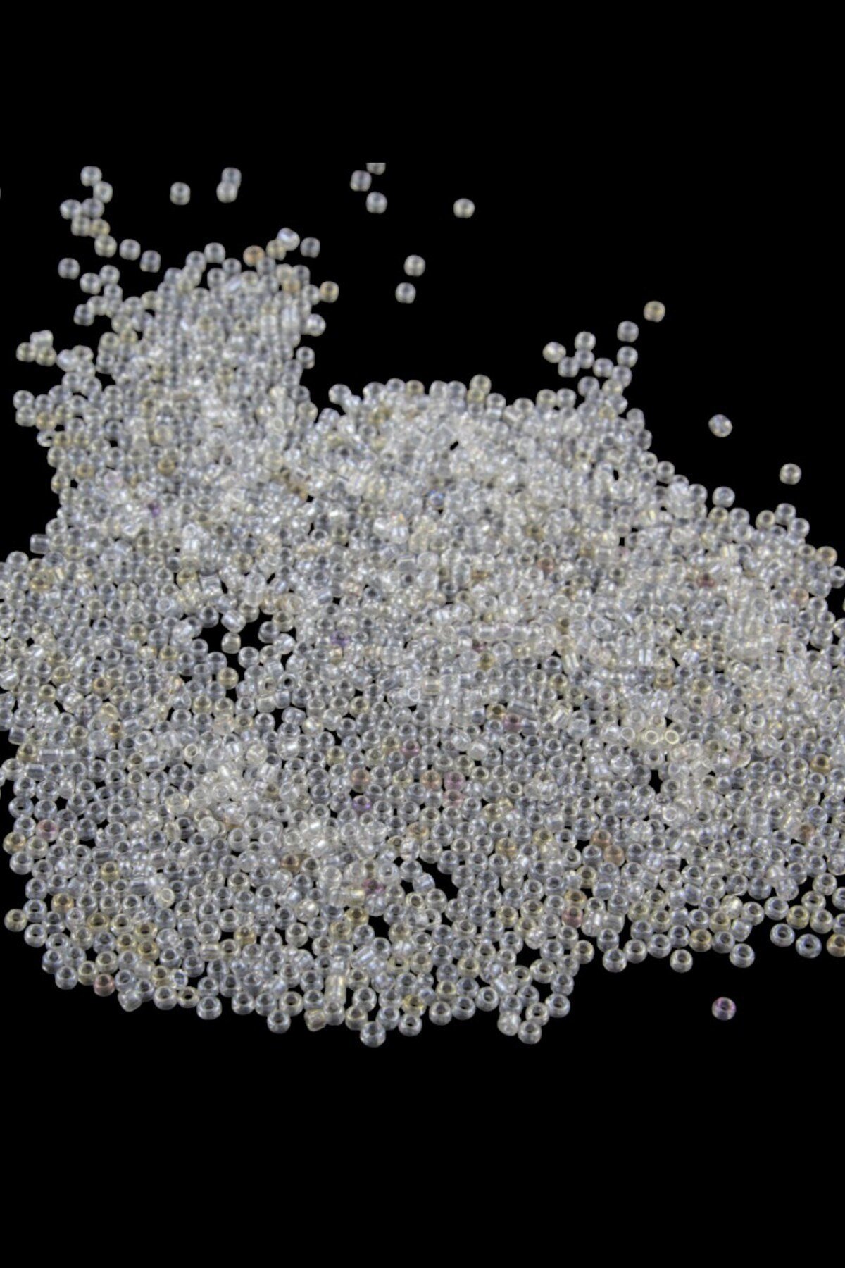 08 Kum Beyaz Şeffaf Boncuk 3 mm (90 Gr )