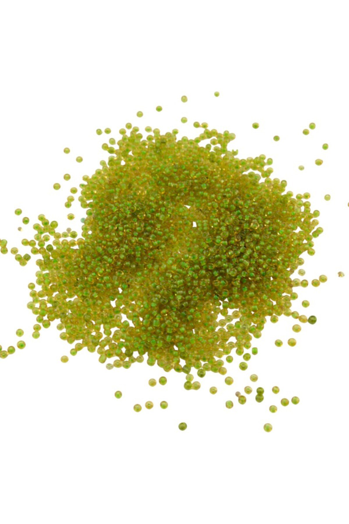 08 Kum Boncuk İçten Boyalı Fıstık Yeşil 3 mm (80 Gr)