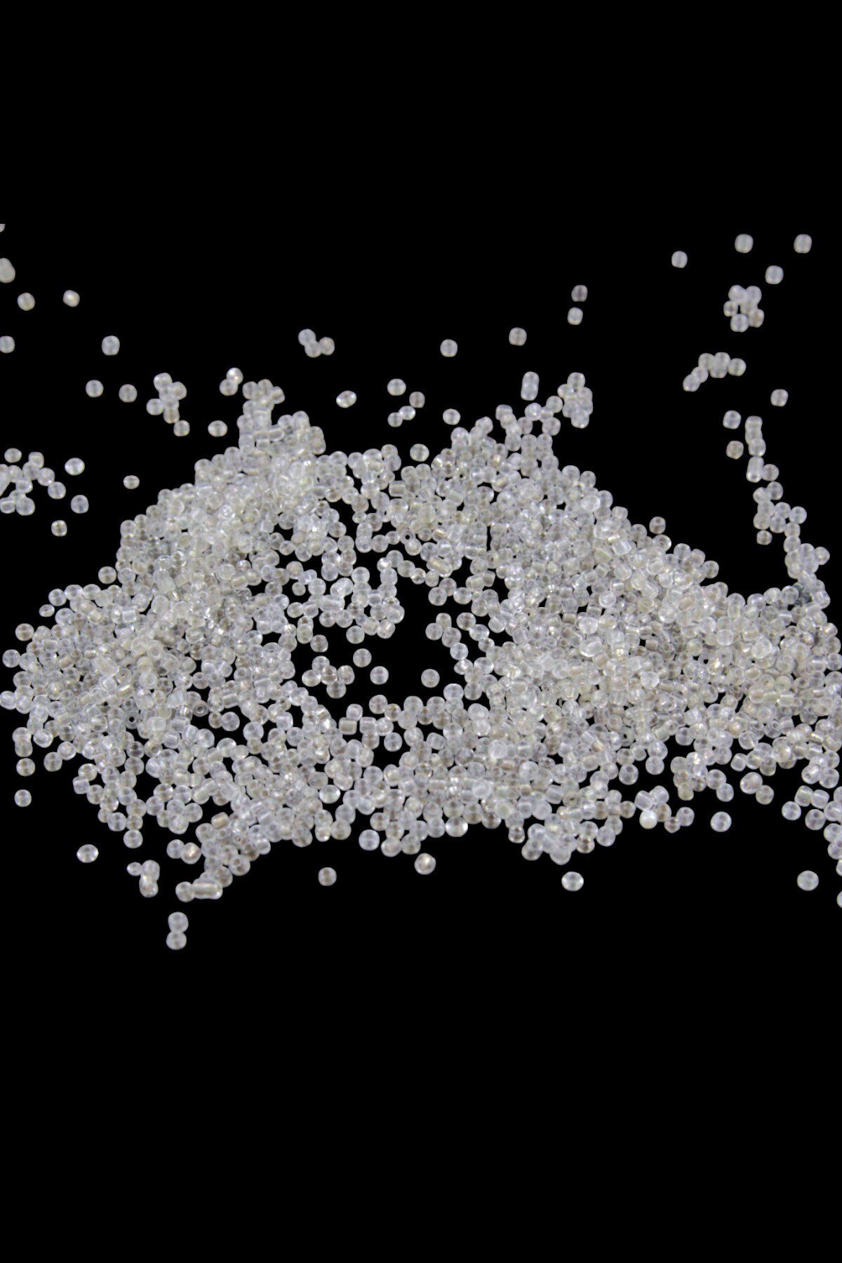 08 Kum Boncuk İçten Boyalı Gri 3 mm (100 Gr 6000 Adet)