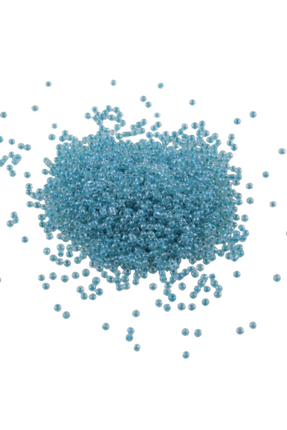 08 Kum Boncuk İçten Boyalı Koyu Buz Mavi 3 mm (100 Gr 6000 Adet)