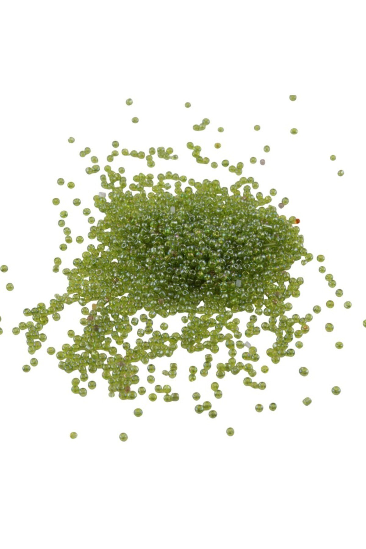 08 Kum Boncuk Janjan Fıstık Yeşili 3 mm (100 Gr 6000 Adet)