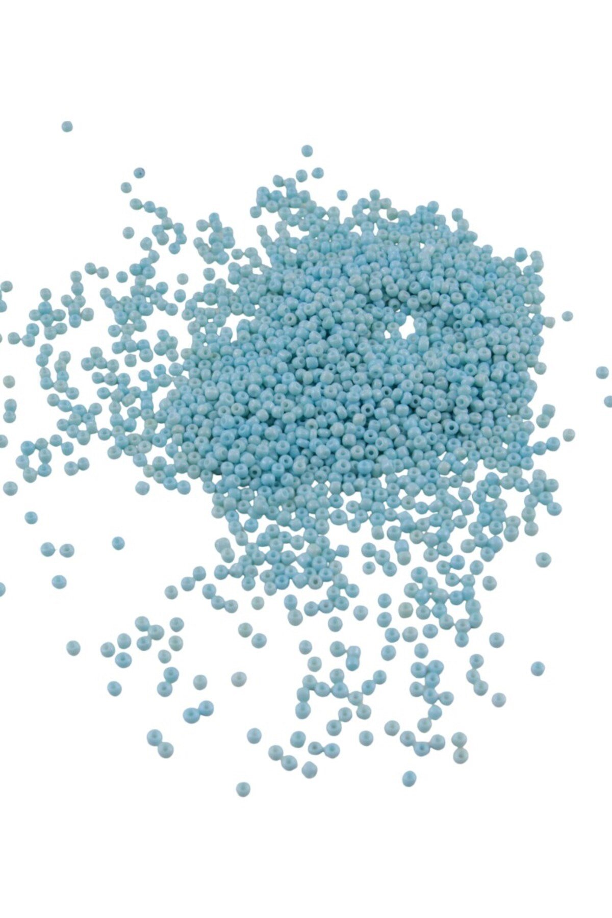 08 Kum Boncuk Pastel Buz Mavi 3 mm (100 Gr 6000 Adet)