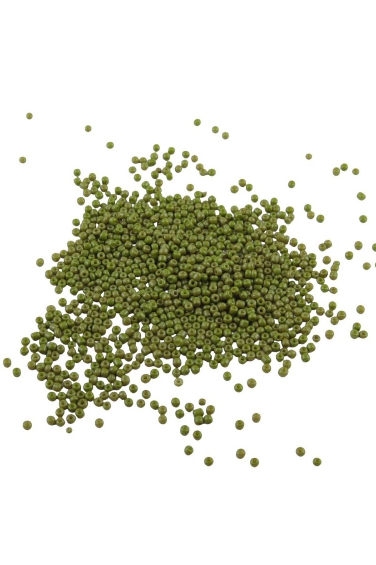 08 Kum Boncuk Pastel Koyu Yeşil 3 mm (100 Gr 6000 Adet)
