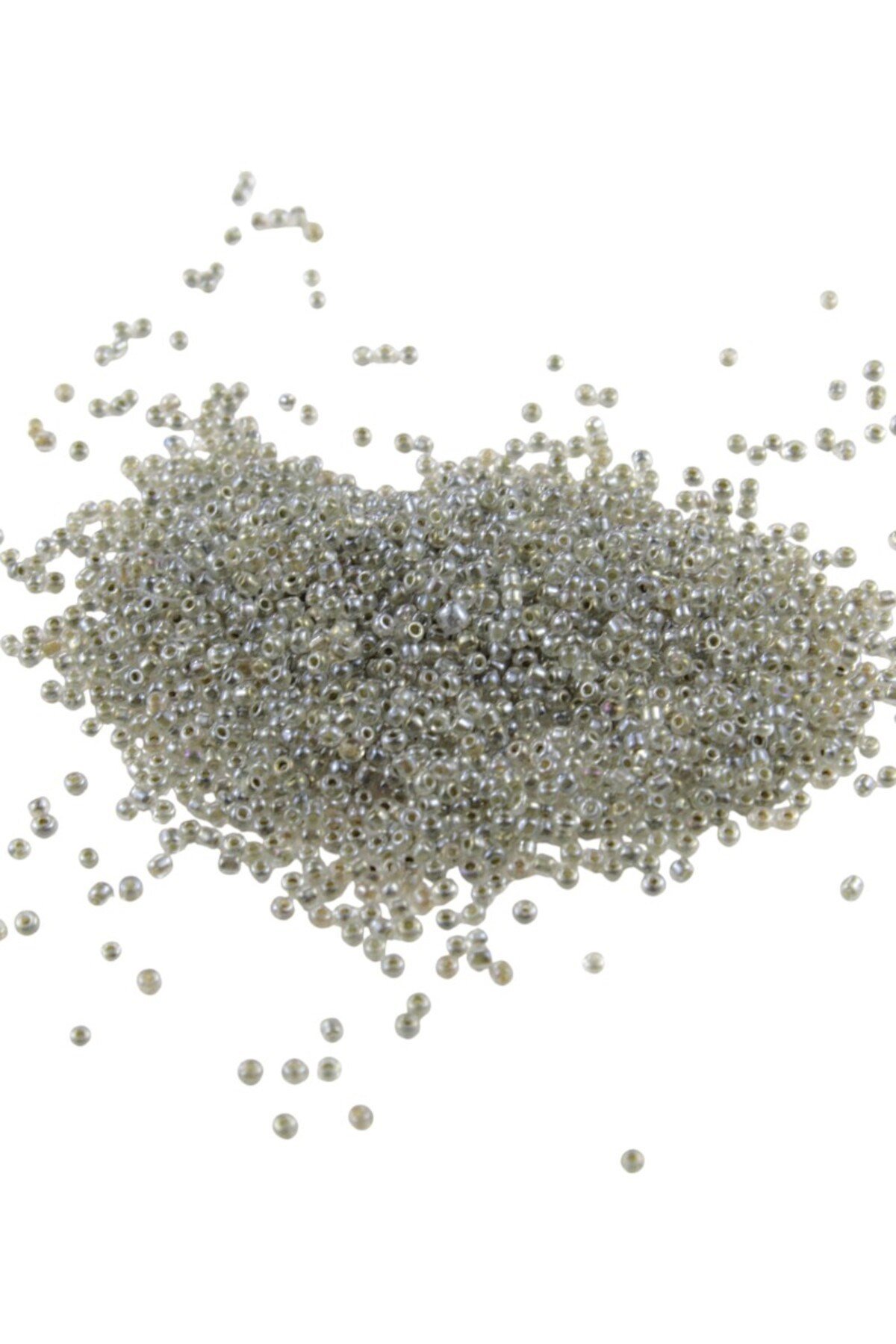 08 Kum Çift Renk Gümüş Boncuk 3 mm (100 Gr 6000 Adet)