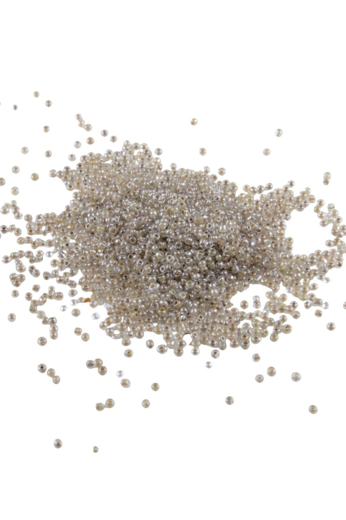 08 Kum İçten Boyalı Bej Boncuk 3 mm (100 Gr 6000 Adet)