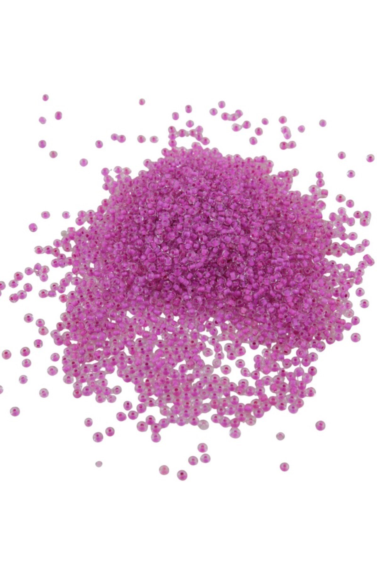 08 Kum İçten Boyalı Koyu Fuşya 3 mm Boncuk (100 Gr 6000 Adet)