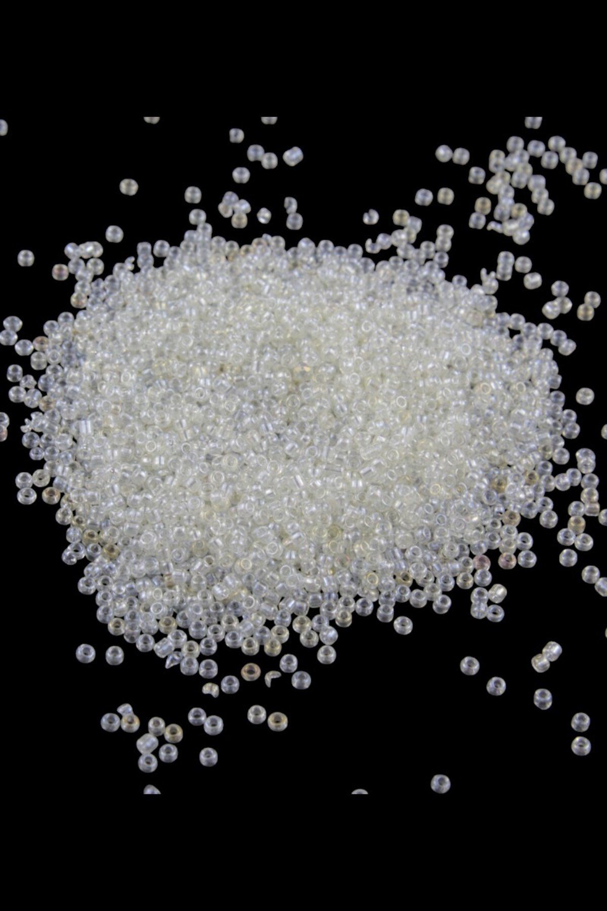 08 Kum İnci Kırık Beyaz Boncuk 3 mm (85 Gr )