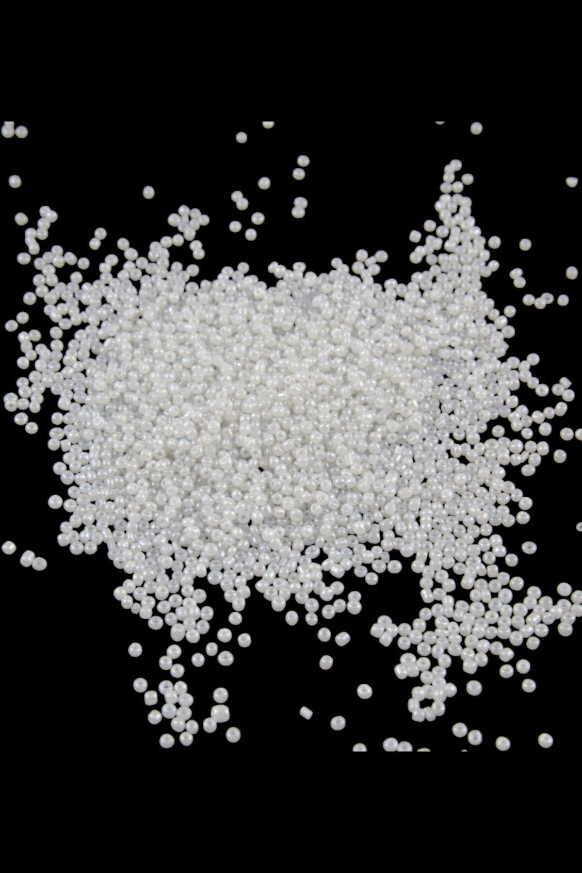 08 Kum Kırık Beyaz 3 mm Boncuk (100 Gr 6000 Adet)