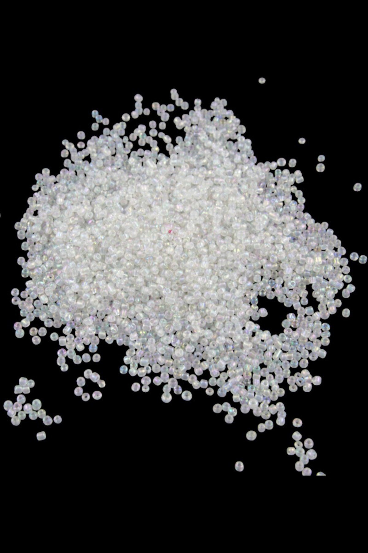 08 Kum Şeffaf Janjan 3 mm Boncuk (100 Gr 6000 Adet )