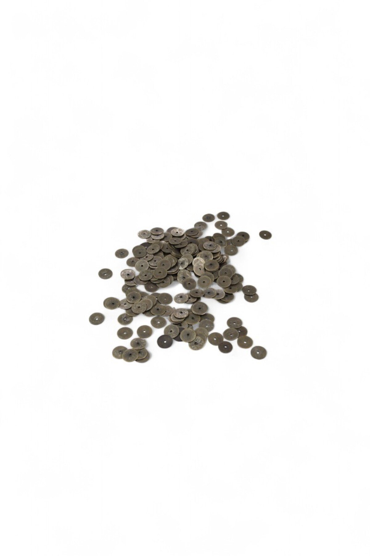 10 mm Eskitme Gold Ortadan Delikli Metal Pul Payet (30 Gr 95 Adet)