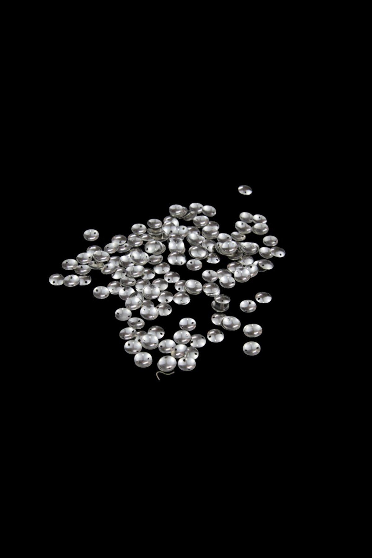 10 mm Gümüş Bombeli Metal Pul Payet (30 Gr 105 Adet)