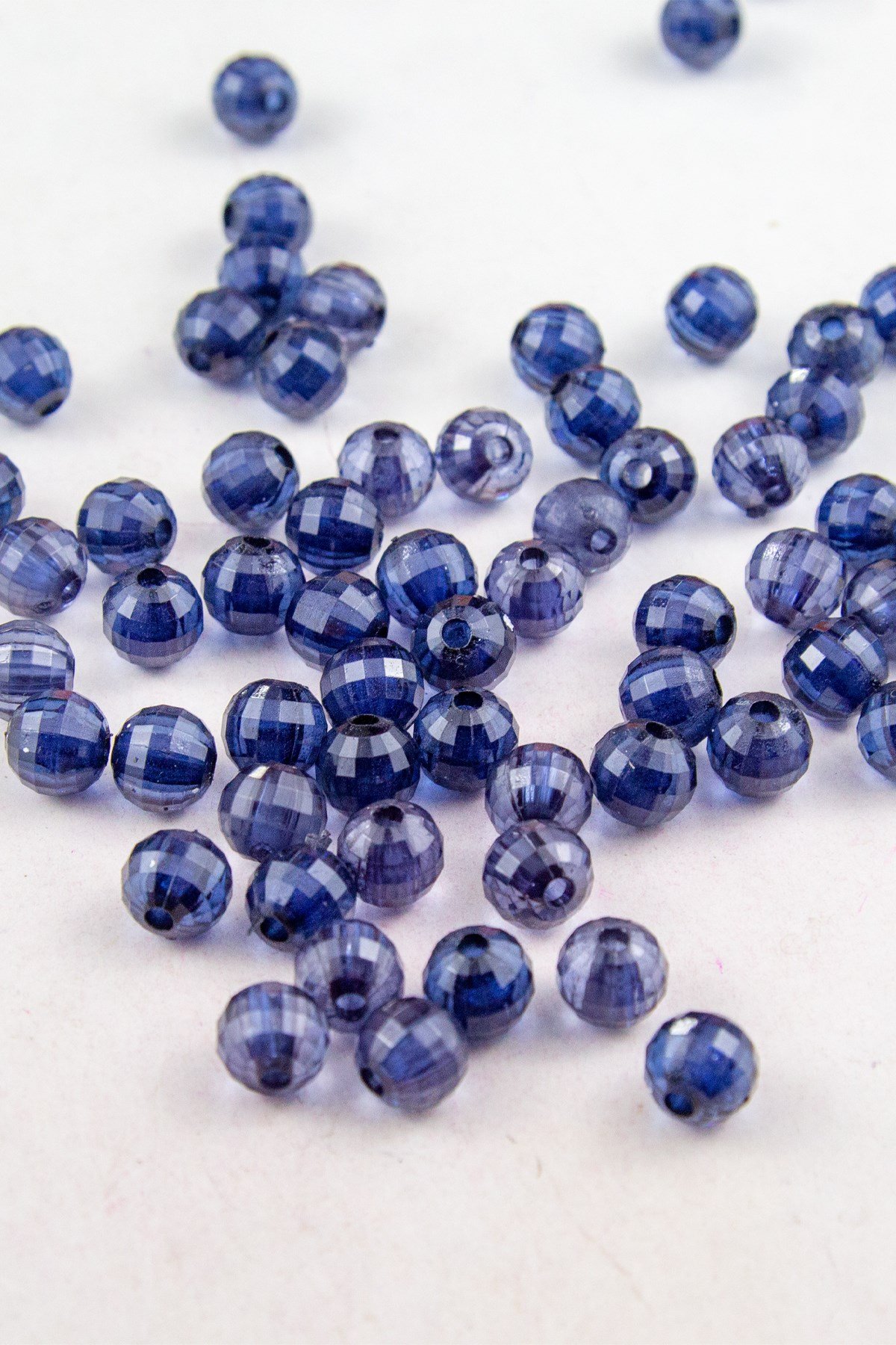 10 mm Lacivert Akrilik Boncuk Aksesuar Takı Malzemesi (25 Gram)