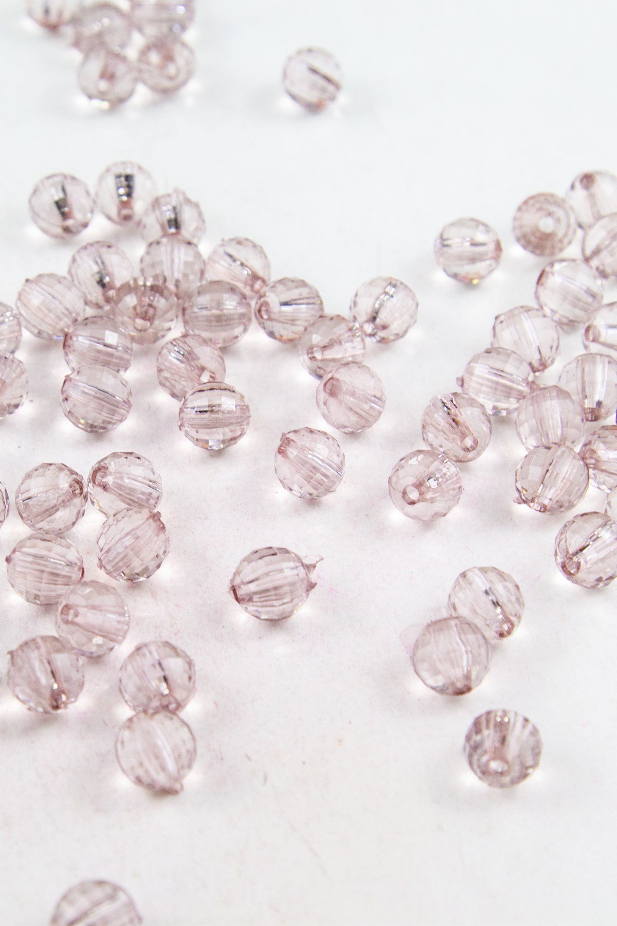 10 mm Lila Akrilik Boncuk Aksesuar Takı Malzemesi (25 Gram)