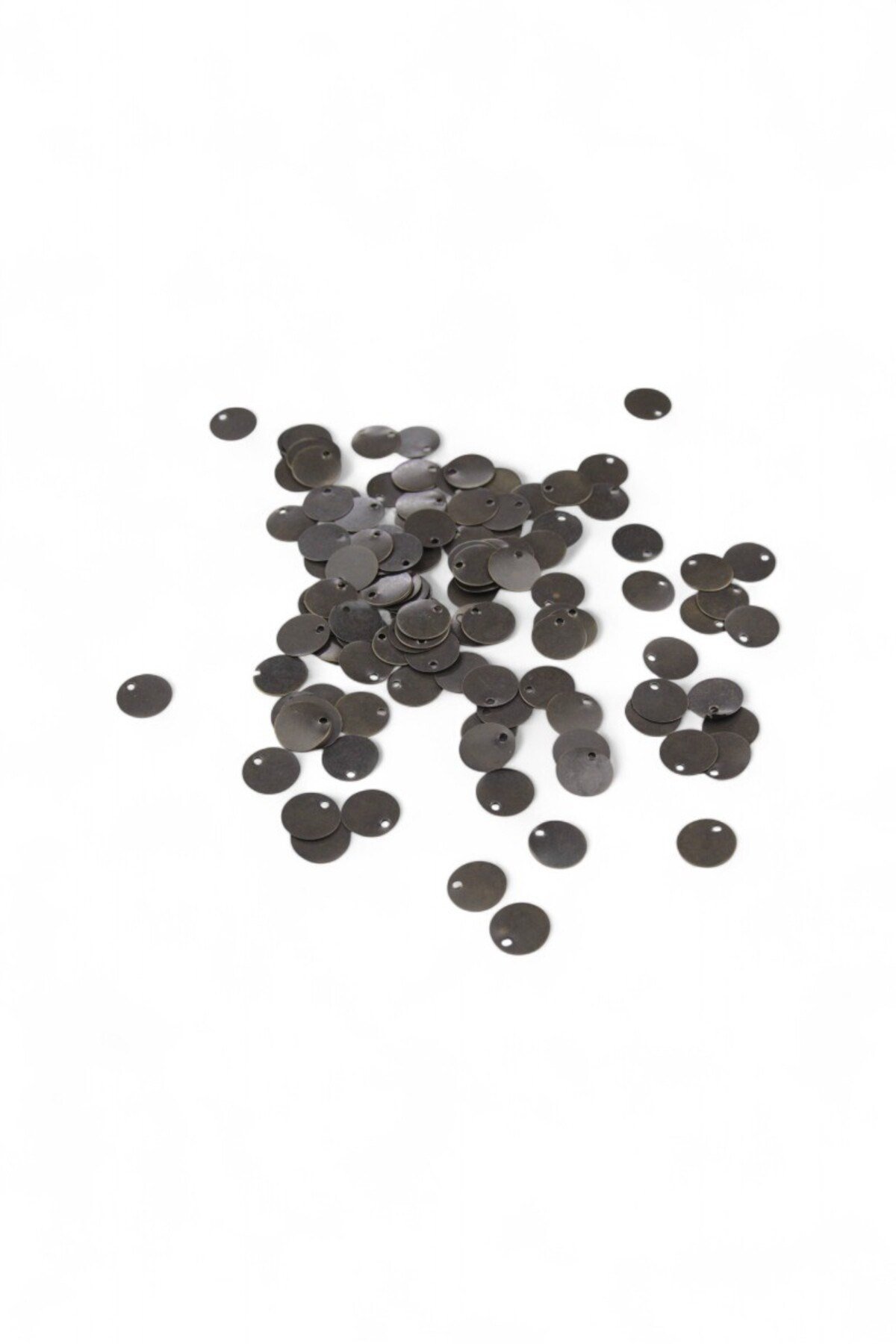 10 mm Yandan Delikli Bronz Pul Payet (30 Gr 190 Adet)