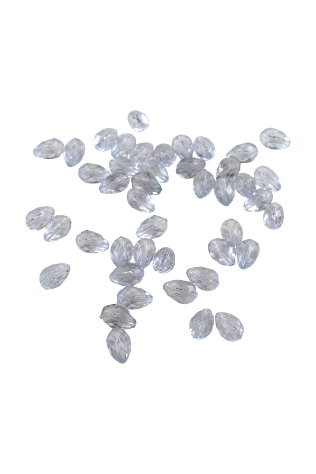 10x14 mm Damla Akrilik Bebe Mavisi Boncuk (25 gr 34 Adet)