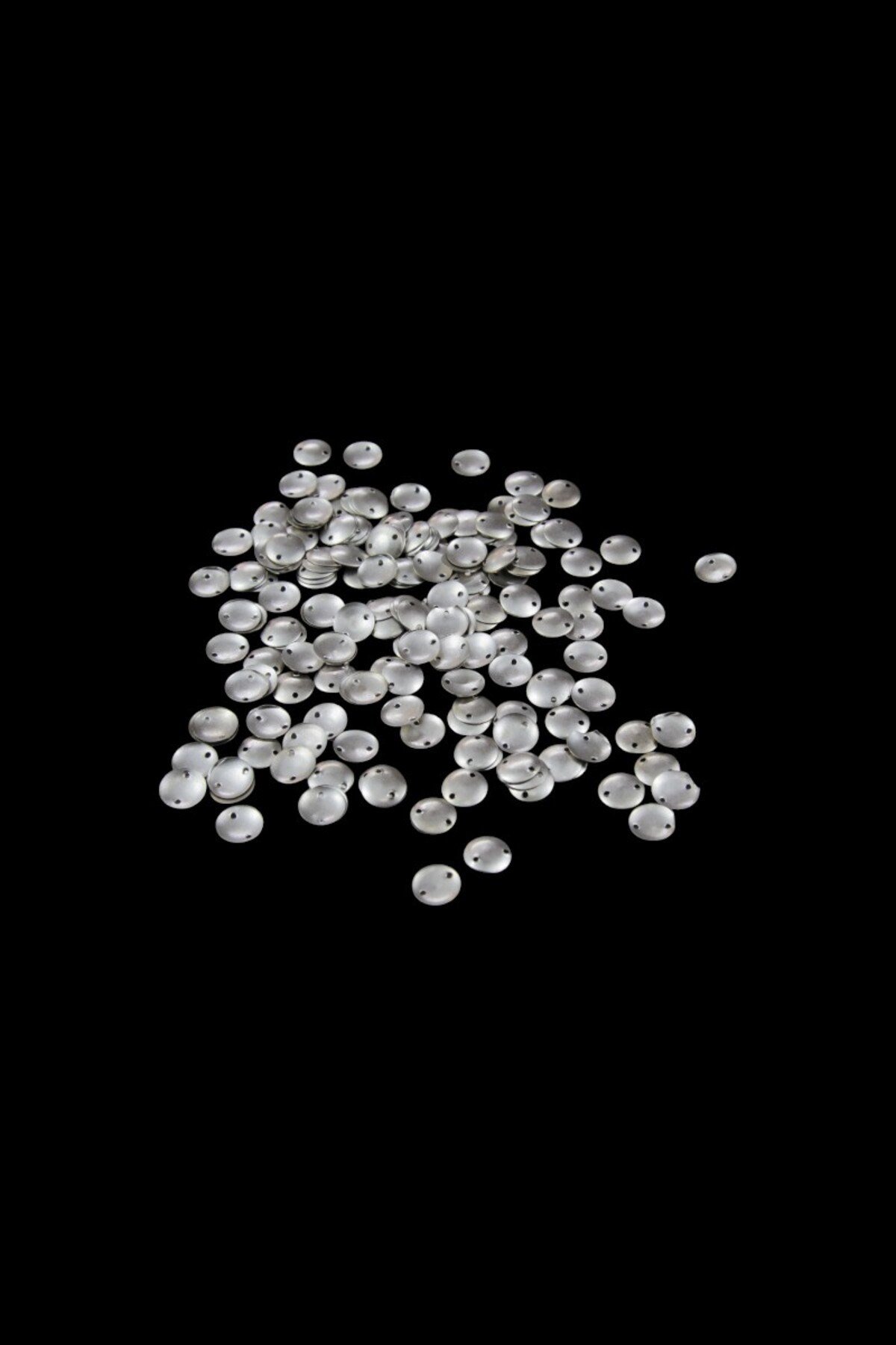 11 mm Gümüş Bombeli Metal Pul Payet (30 Gr 95 Adet)