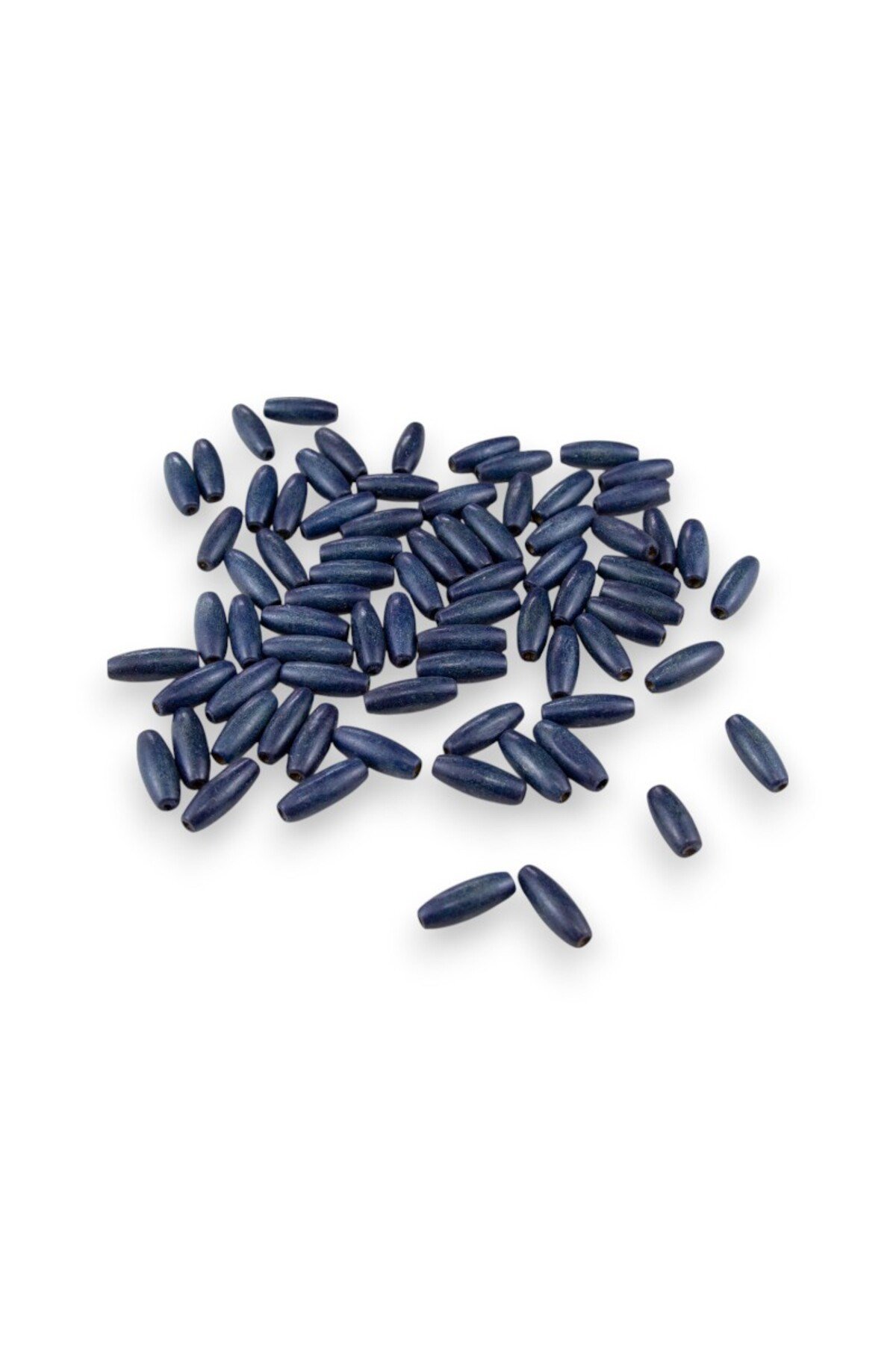 12 Mm Arpa Lacivert (22X6 MM) Ahşap Boncuk 35 gr (70 ADET)