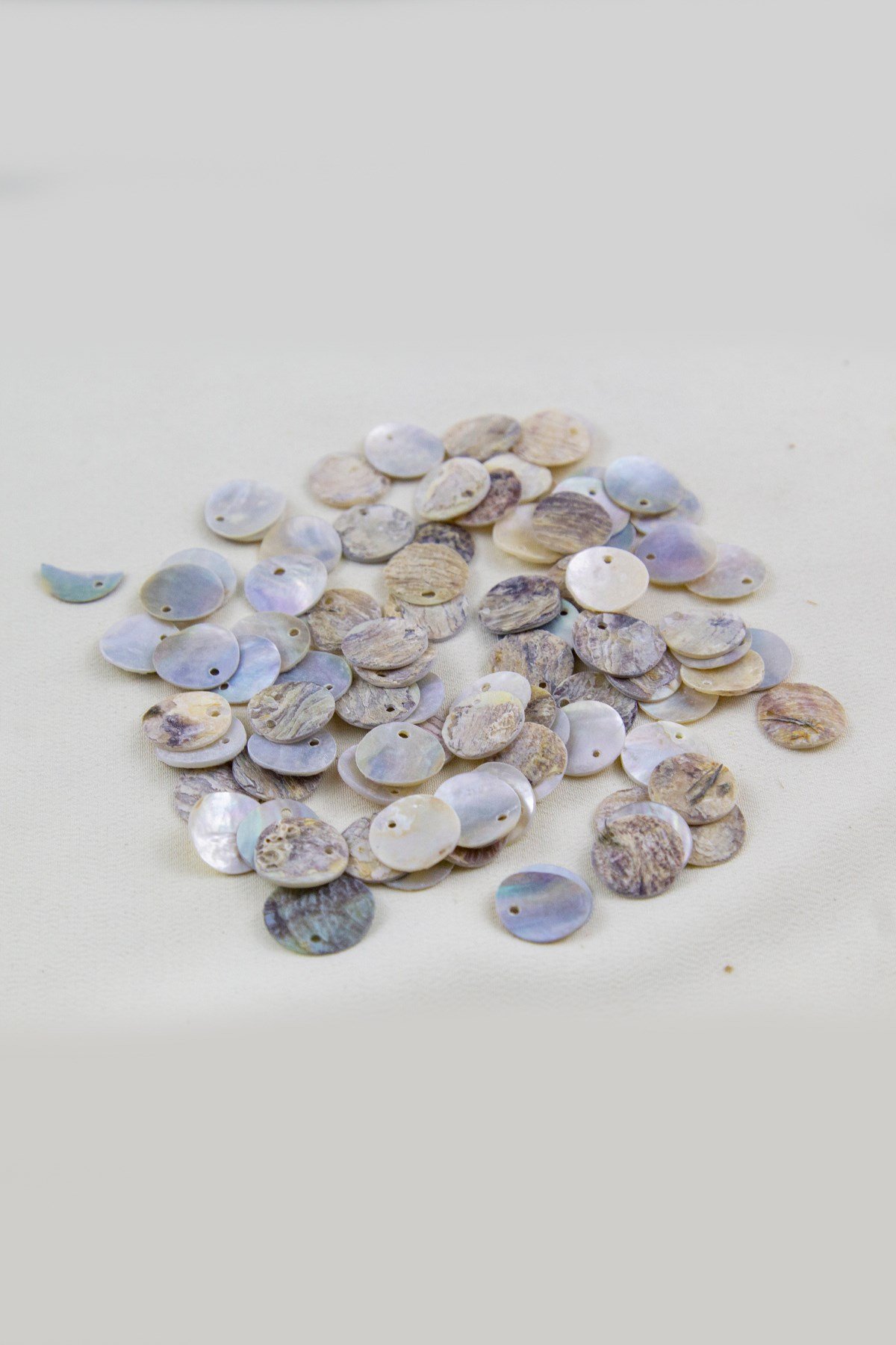 12 mm Yandan Delikli Pul Doğal Taş (20 Adet)