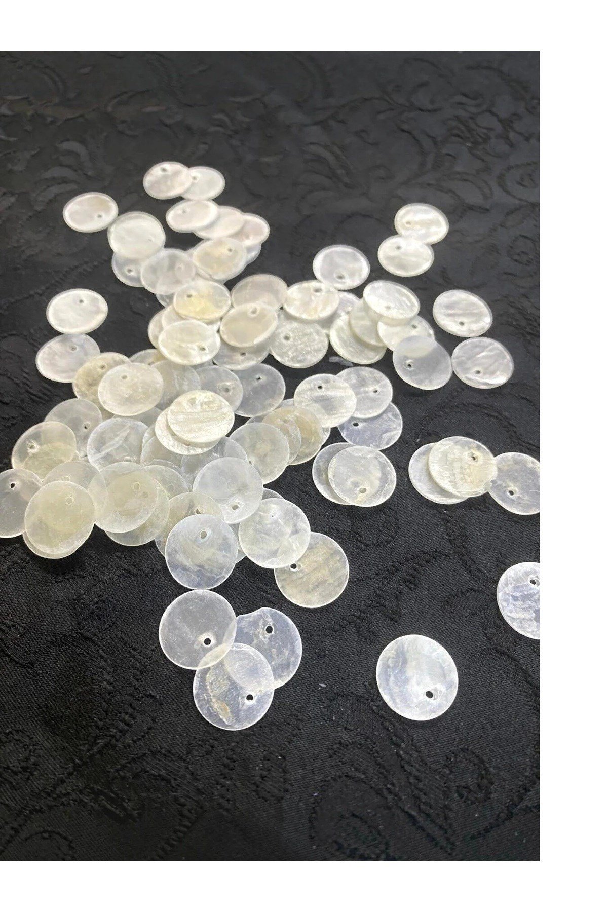 15 mm Yandan Delikli Sedef Boncuk (30 Adet)
