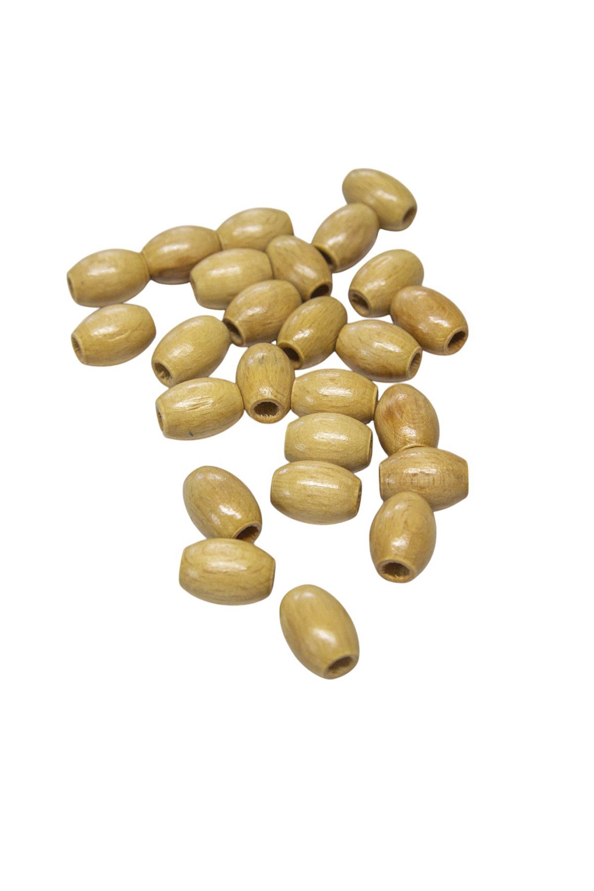 2 Cm Oval Ahşap Boncuk (10'LU)