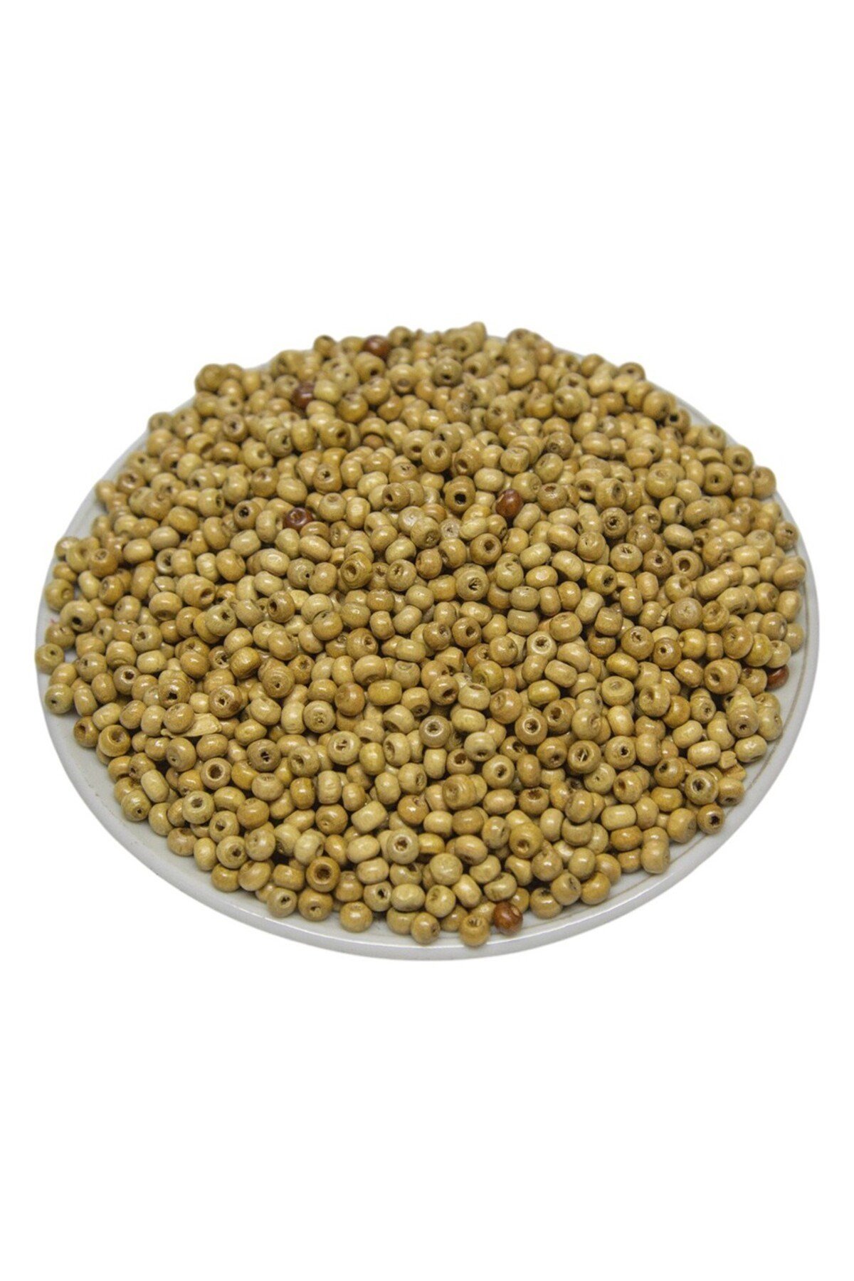 2 mm Açık Ham Rengi Ahşap Boncuk 50 gr