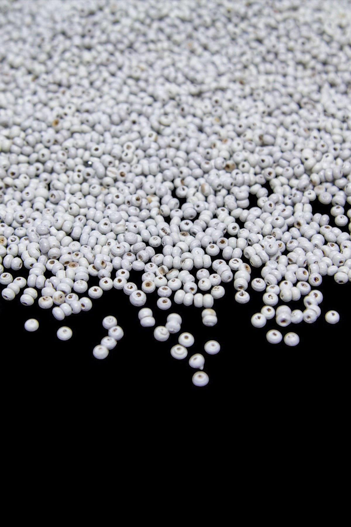 2 mm Ahşap Beyaz Boncuk 50 gr