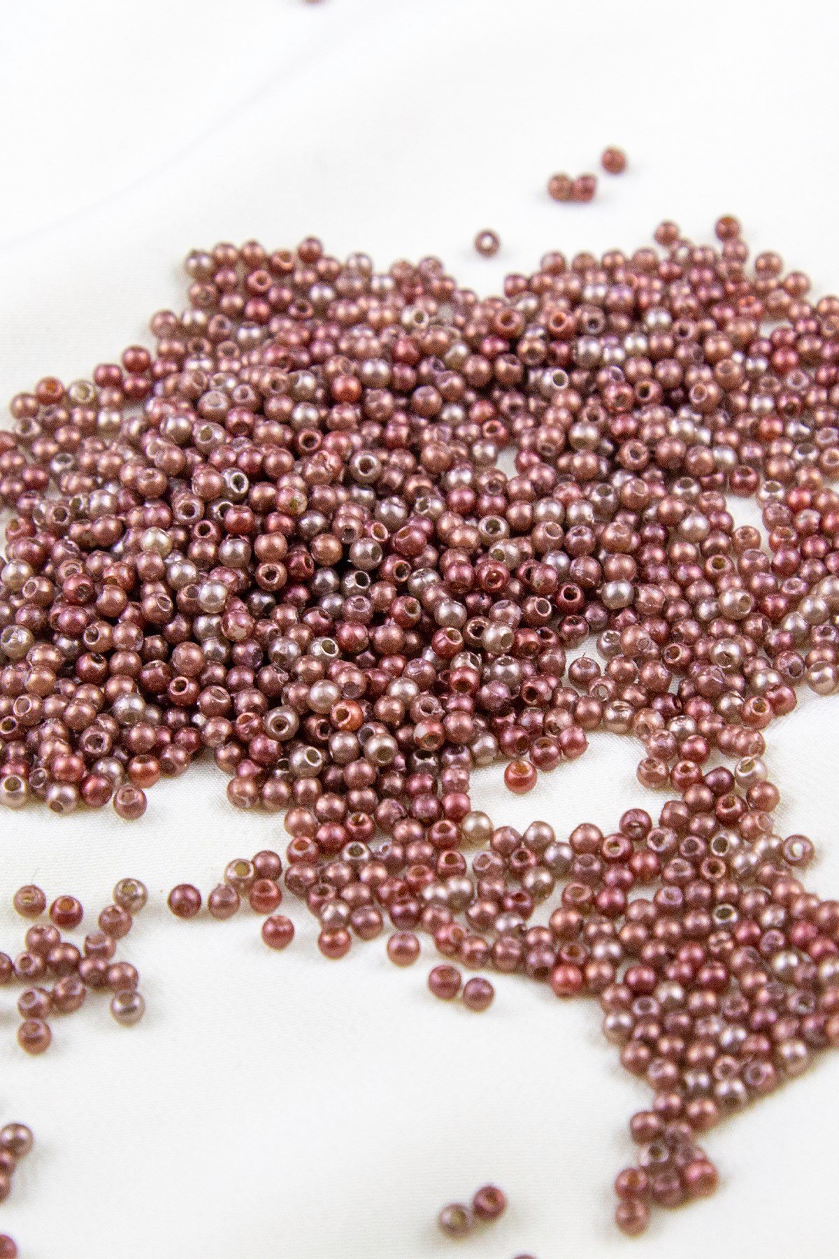 2 Renk Bordo 3 mm Plastik İnci Boncuk Takı Aksesuar Malzemesi (25 Gr)
