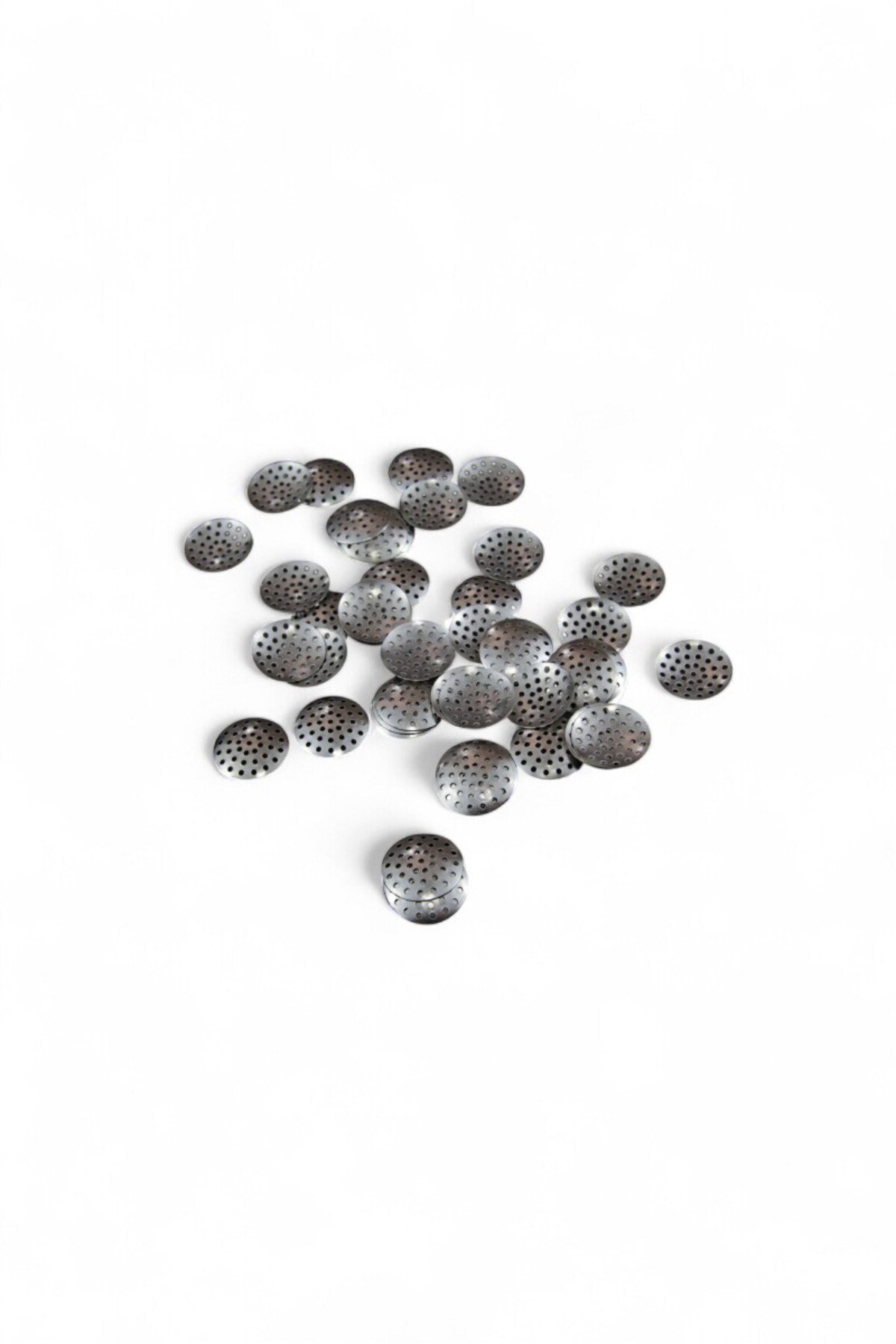 20 mm Süzgeç Şekilli Gümüş Pul Payet (30 Gr 35 Adet)