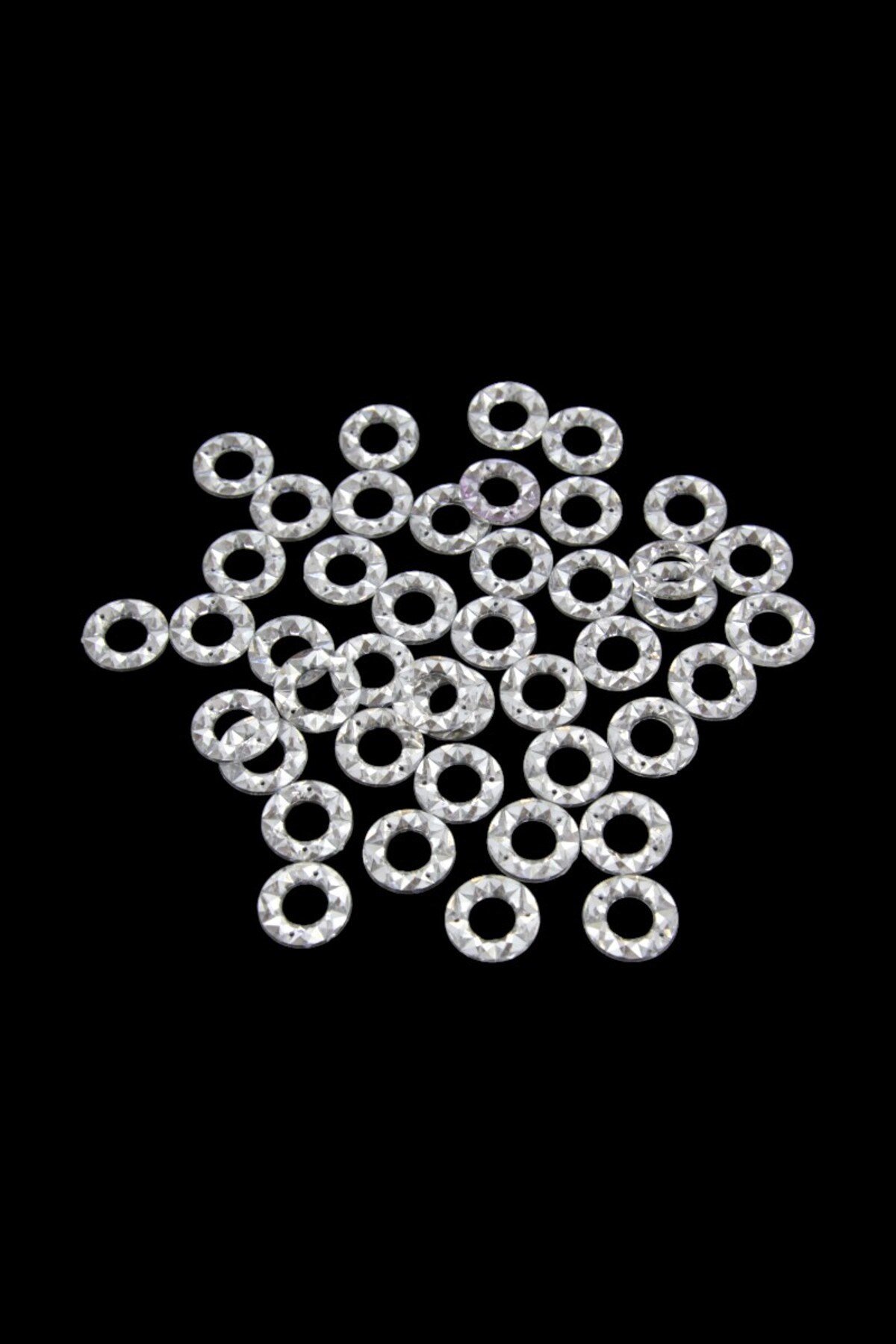 20x5 mm Yuvarlak Gümüş Dikme Taş (100 Adet)