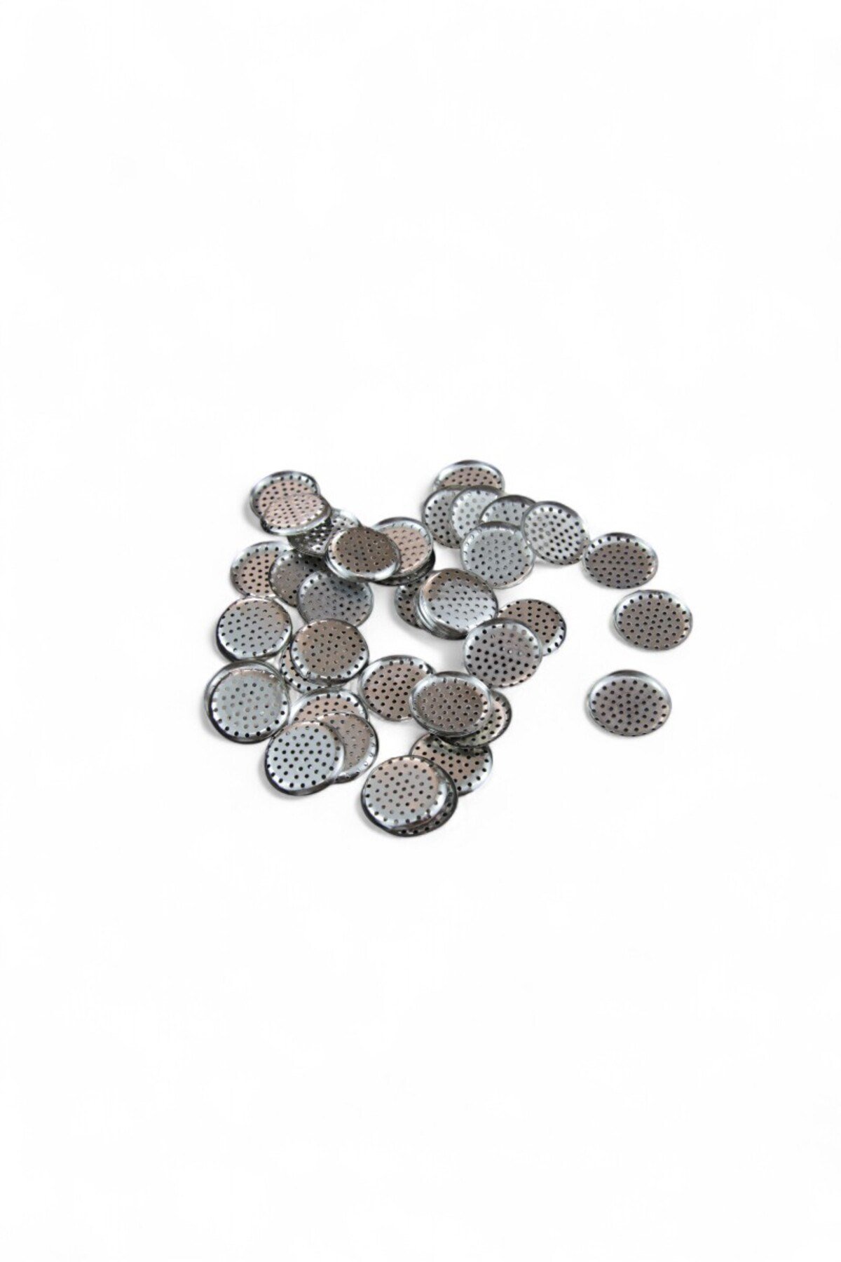 25 mm Süzgeç Şekilli Gümüş Pul Payet (20 Gr 30 Adet)