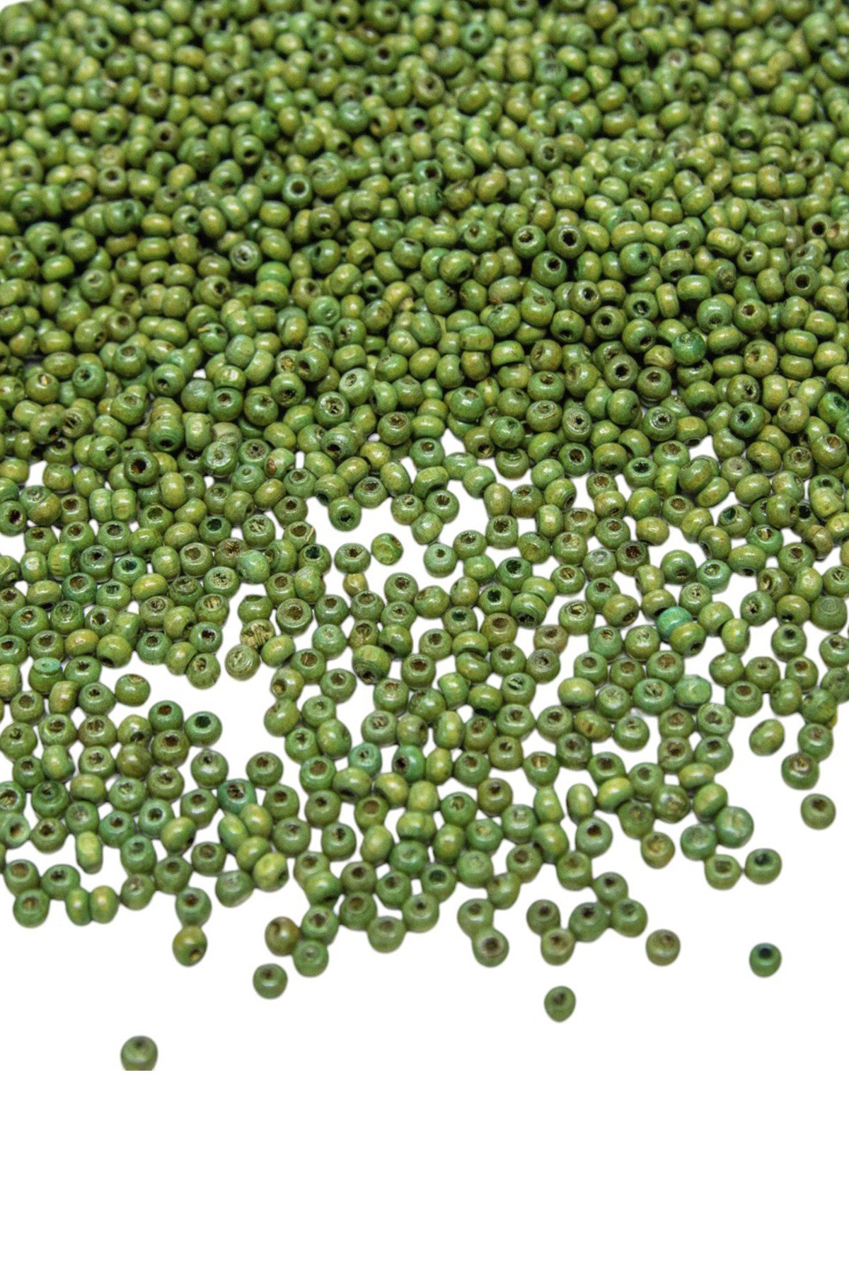 3 mm Fıstık Yeşil Ahşap Boncuk 35 gr