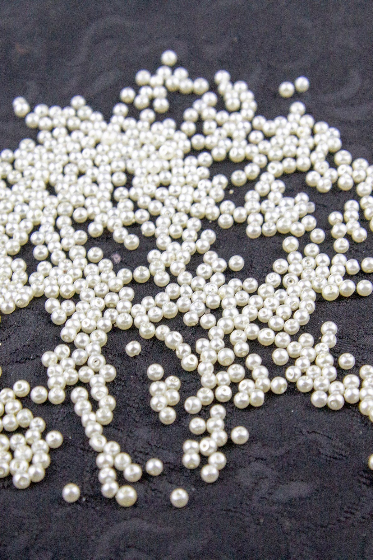 3 mm Krem Ekru Tonları Cam İnci Boncuk Aksesuar Takı Malzemesi (30 Gr 700 Adet)