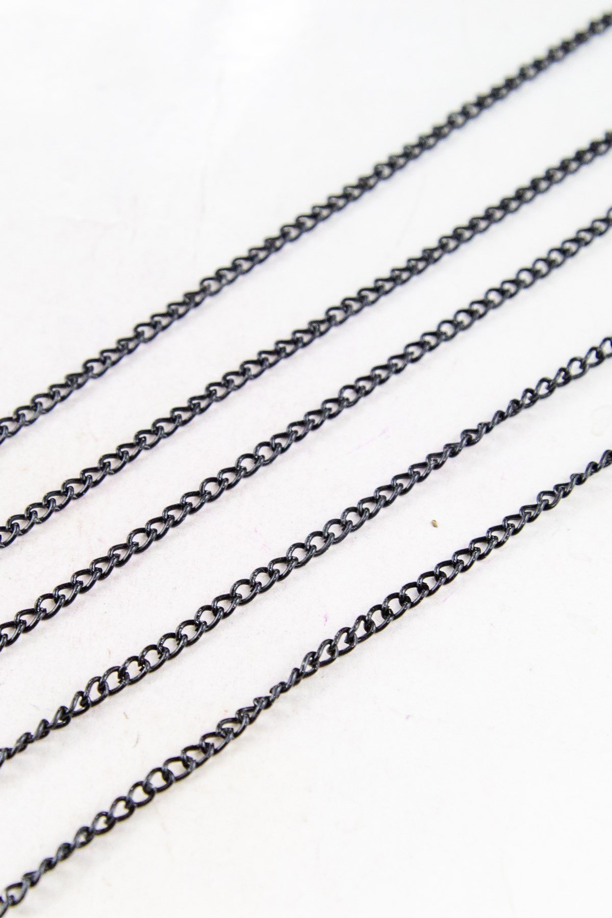 3 mm Siyah Zincir Aksesuar Takı Malzemesi 2 Metre