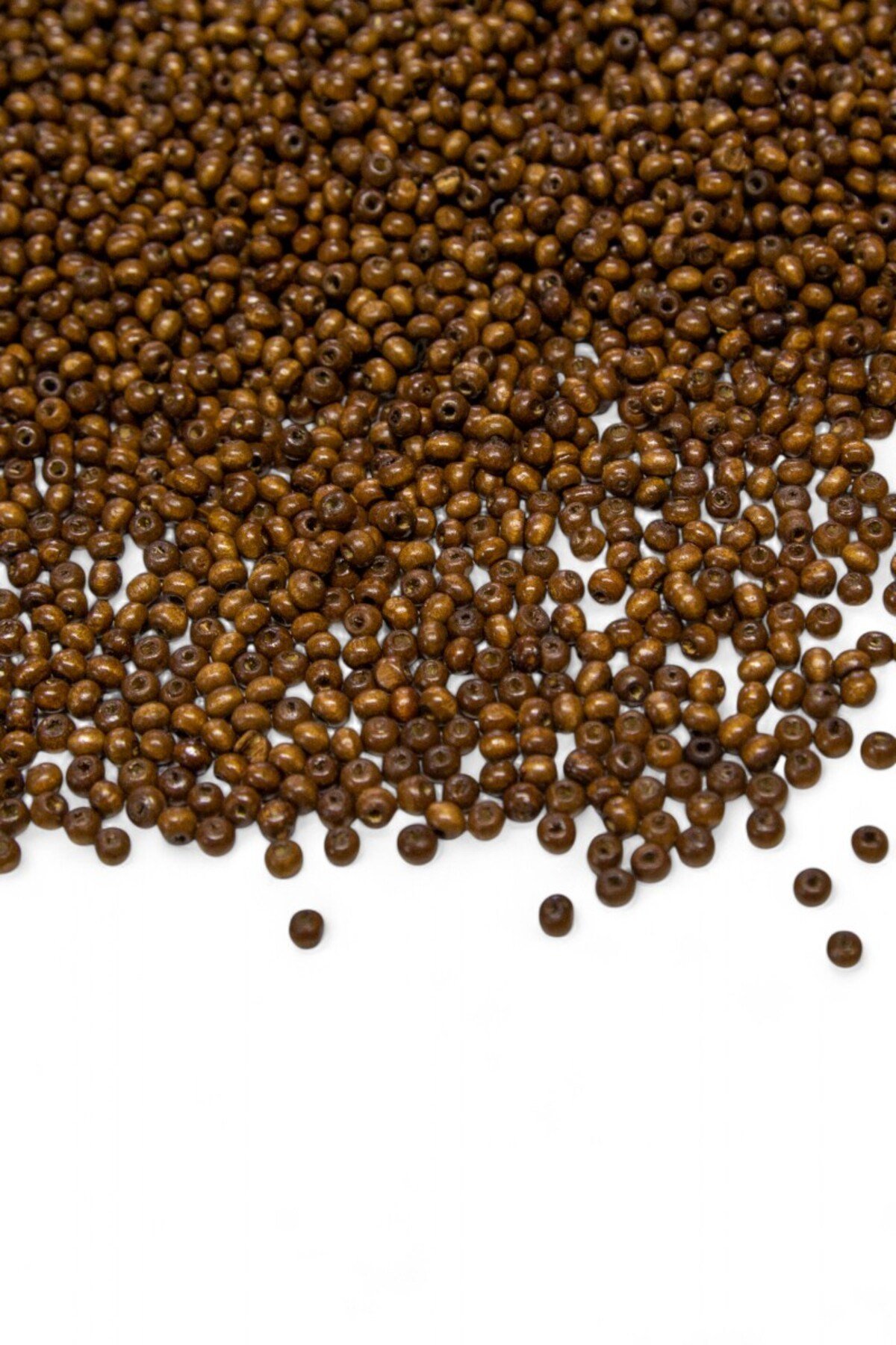 4 mm Açık Kahve Ahşap Boncuk 50 gr (1300 ADET ORTALAMA)
