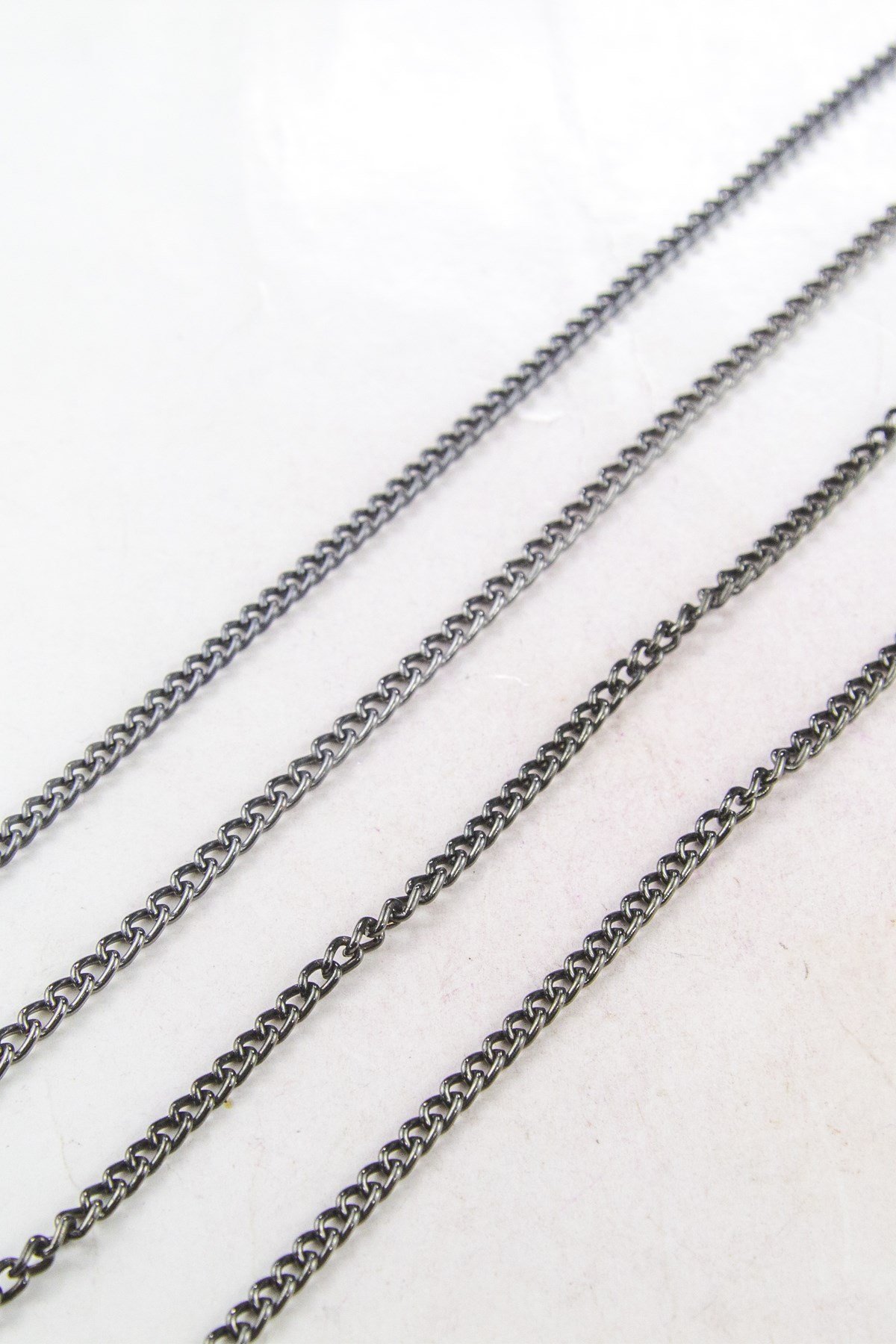 4 mm Antrasit Zincir Aksesuar Takı Malzemesi 2 Metre