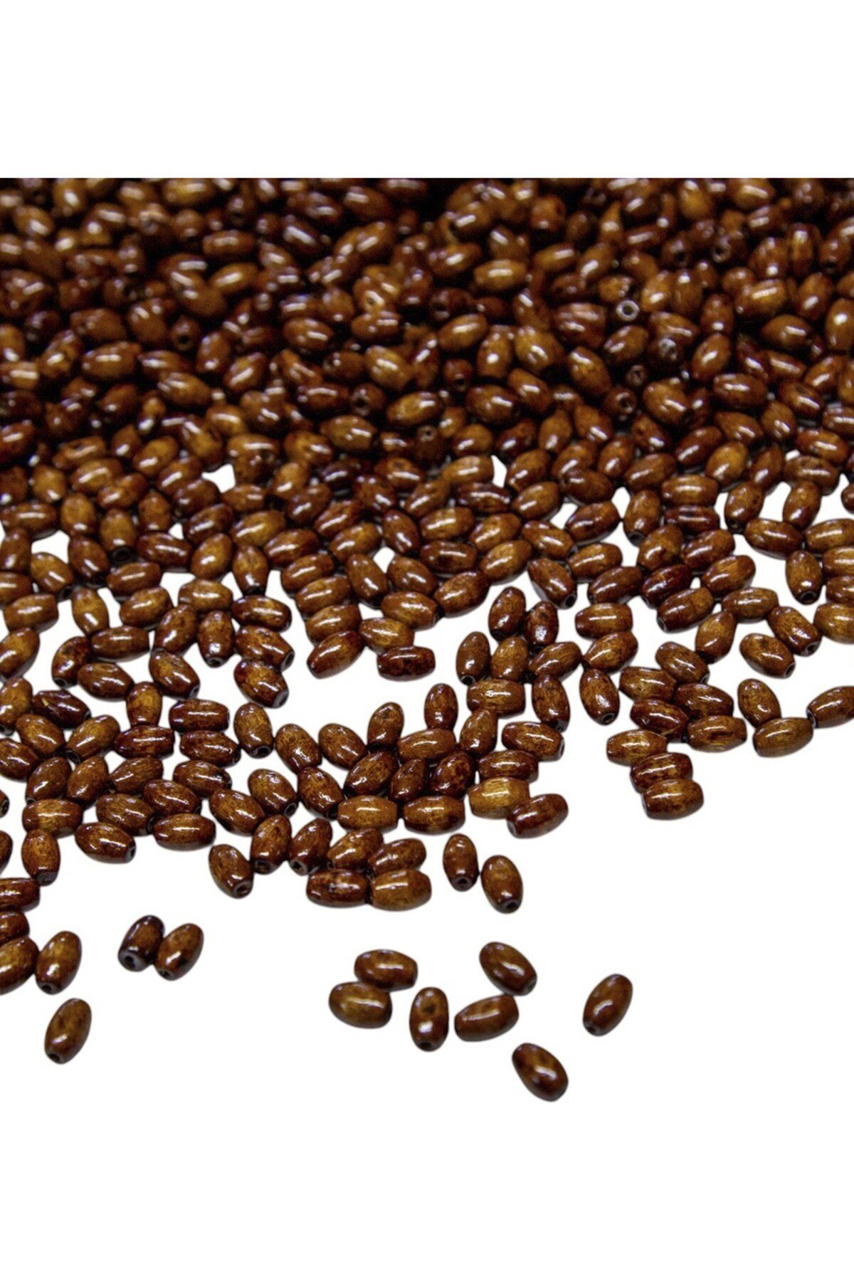 4 Mm Arpa Ham Rengi Ahşap Boncuk (8X4 MM) 50 gr (750 ADET)